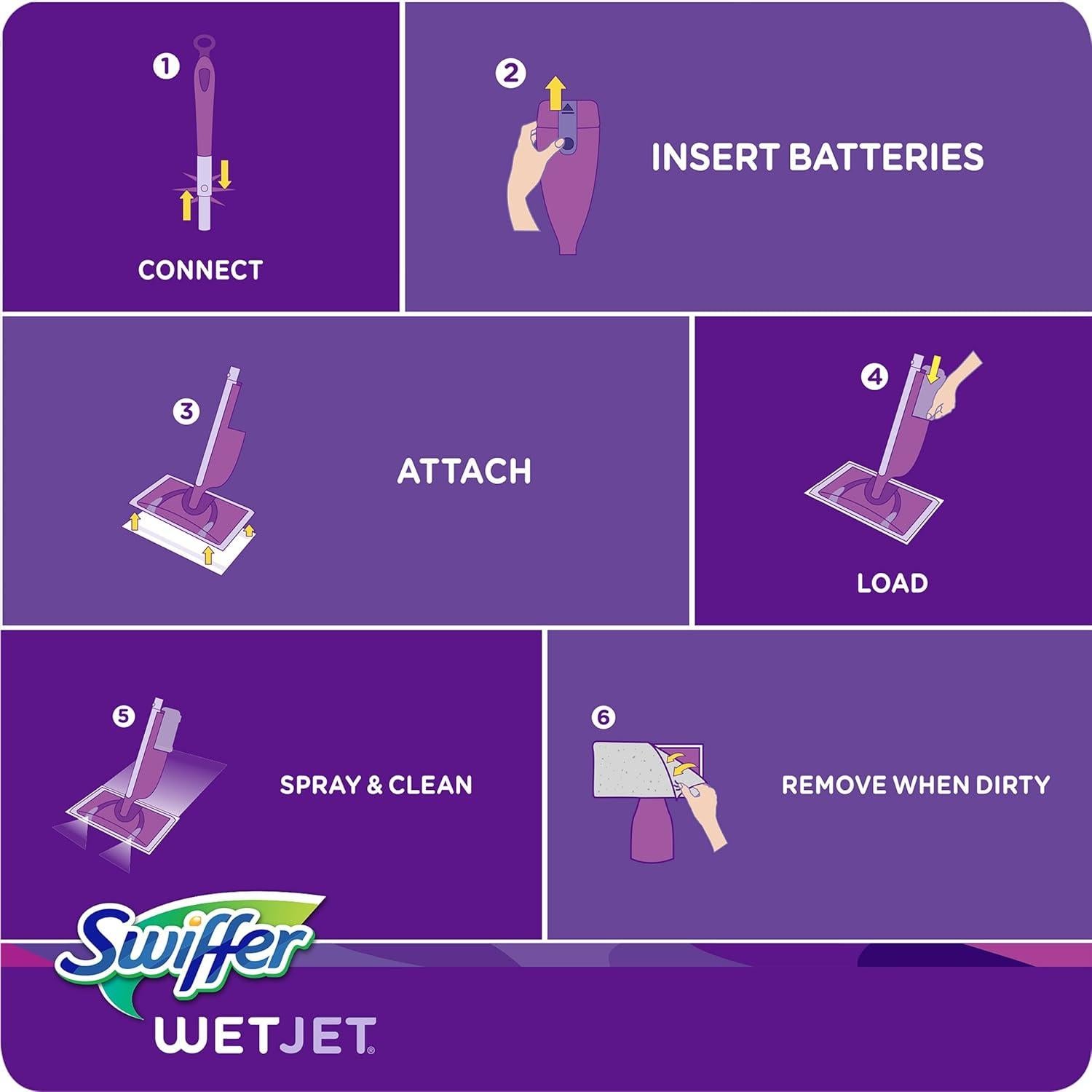 Swiffer WetJet Paños de Limpieza Multi-Superficie 12 Cuentos