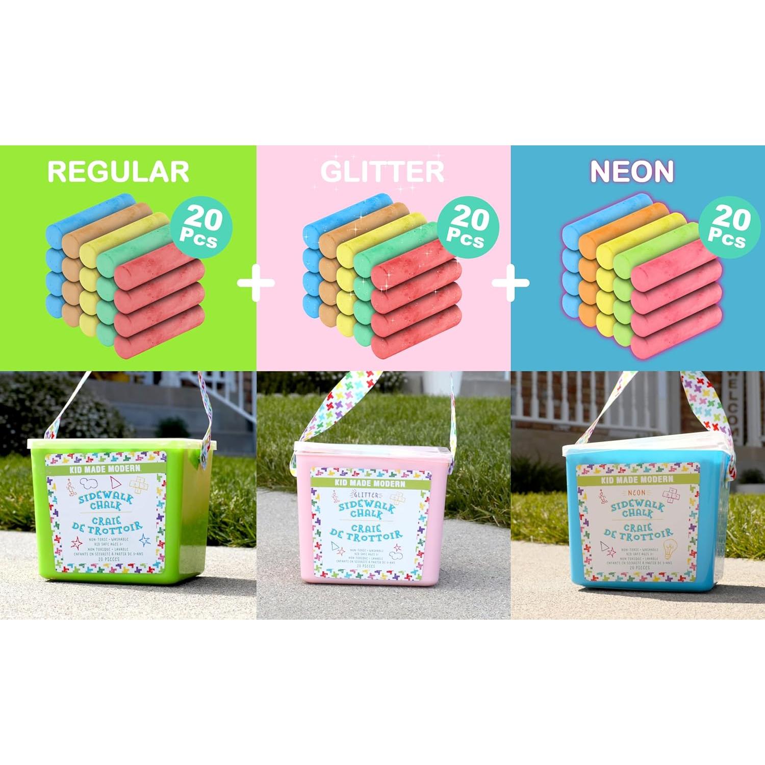 Tiza para Acera Kid Made Modern 60 Piezas Multicolor