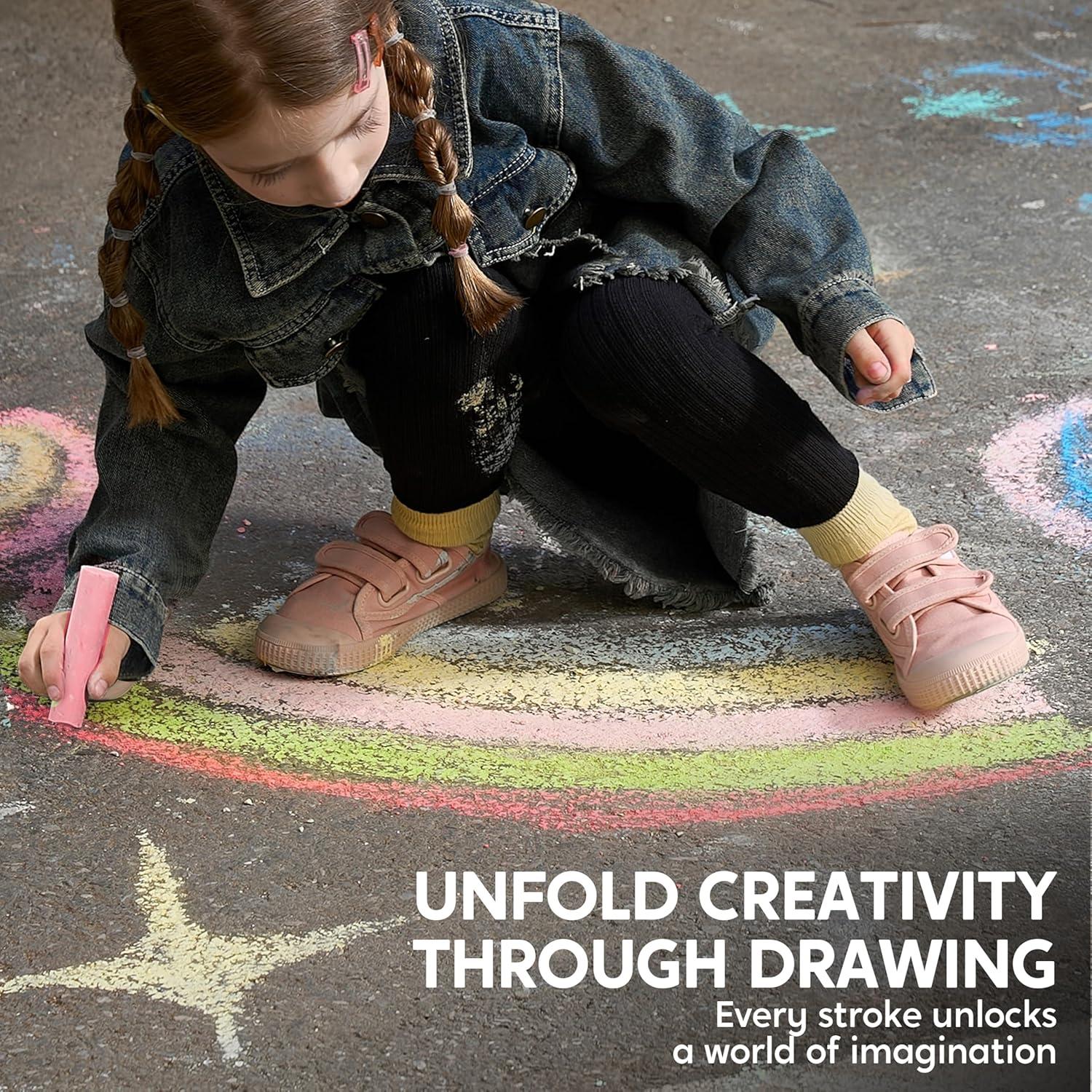 Juego de 16 Tizas Lavables JOYIN Multicolor para Niños