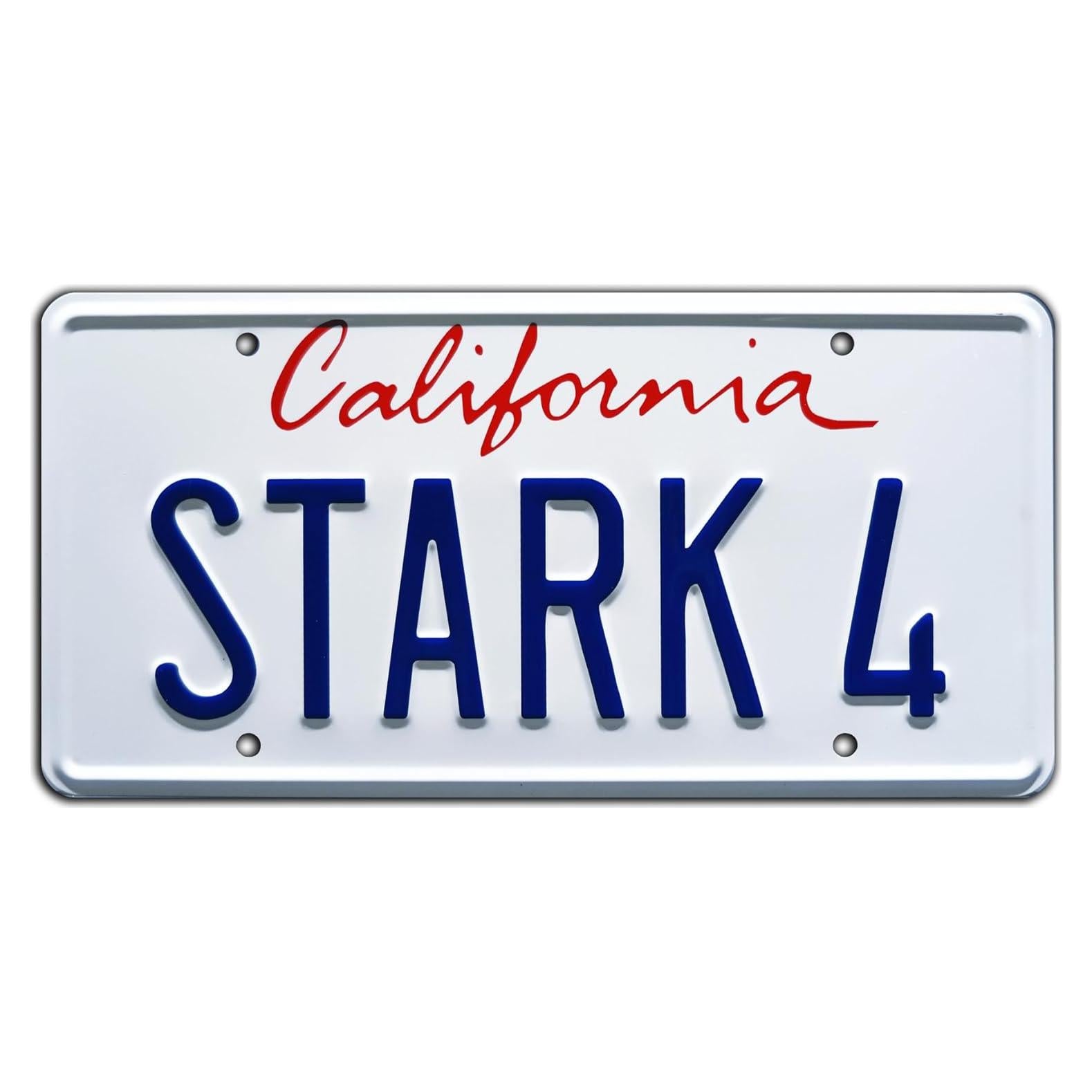 Placa de Licencia Metálica STARK 4 - Iron Man - 30.48x15.24 cm