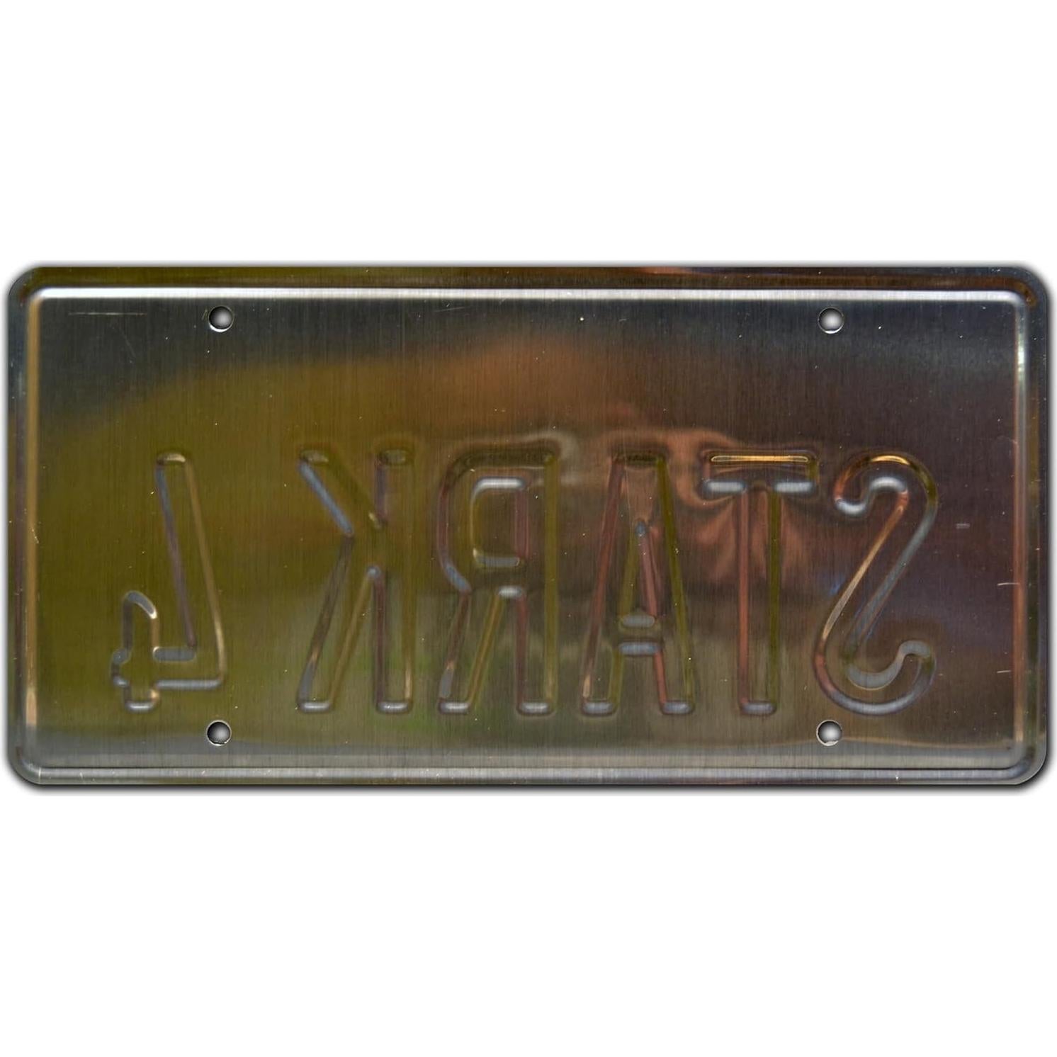 Placa de Licencia Metálica STARK 4 - Iron Man - 30.48x15.24 cm