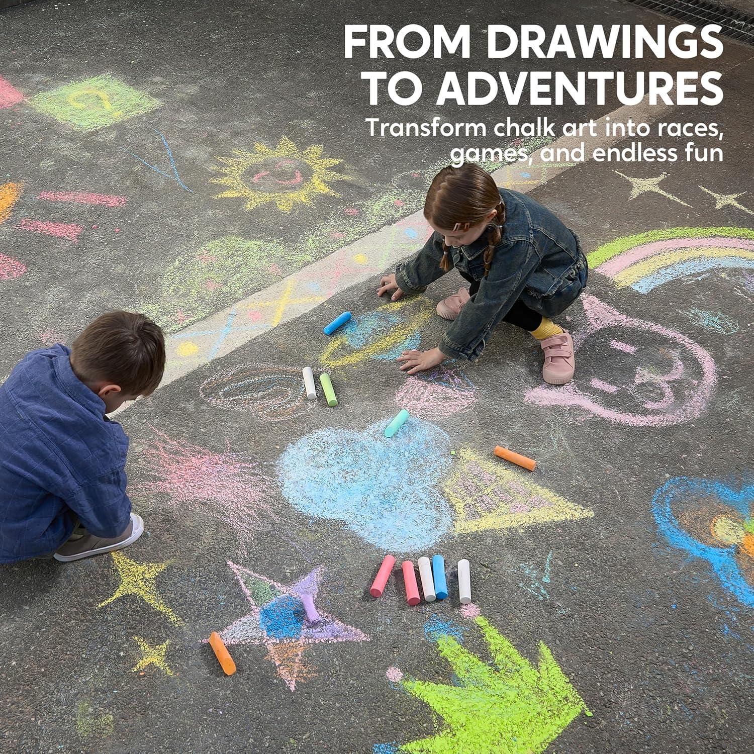 Juego de 16 Tizas Lavables JOYIN Multicolor para Niños