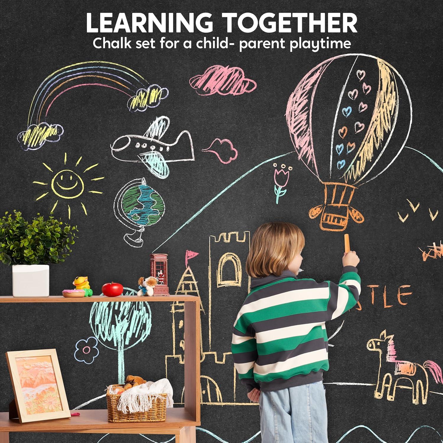 Juego de 16 Tizas Lavables JOYIN Multicolor para Niños