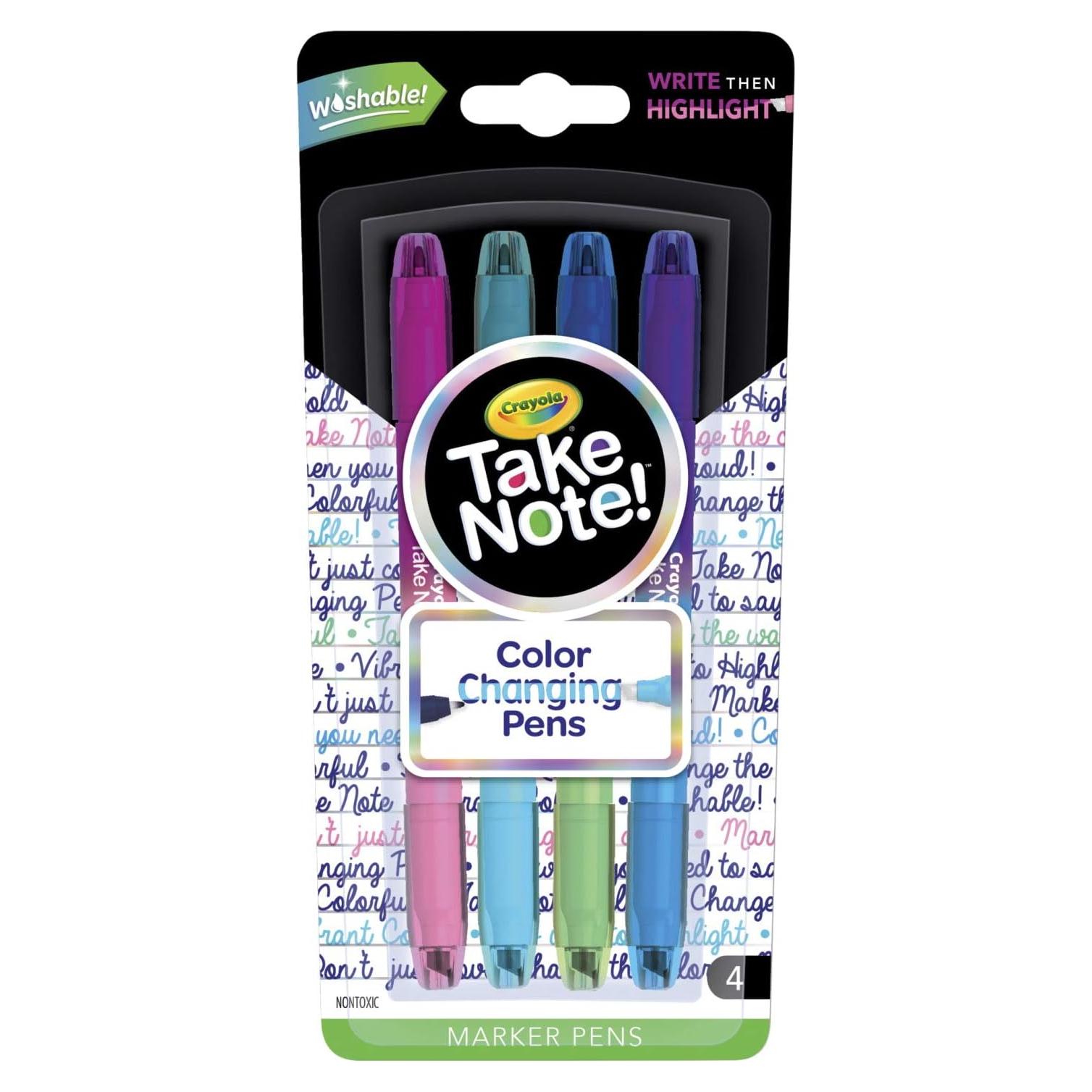 Bolígrafos Crayola de Cambio de Color, 4 Puntas Duales, 8 Colores