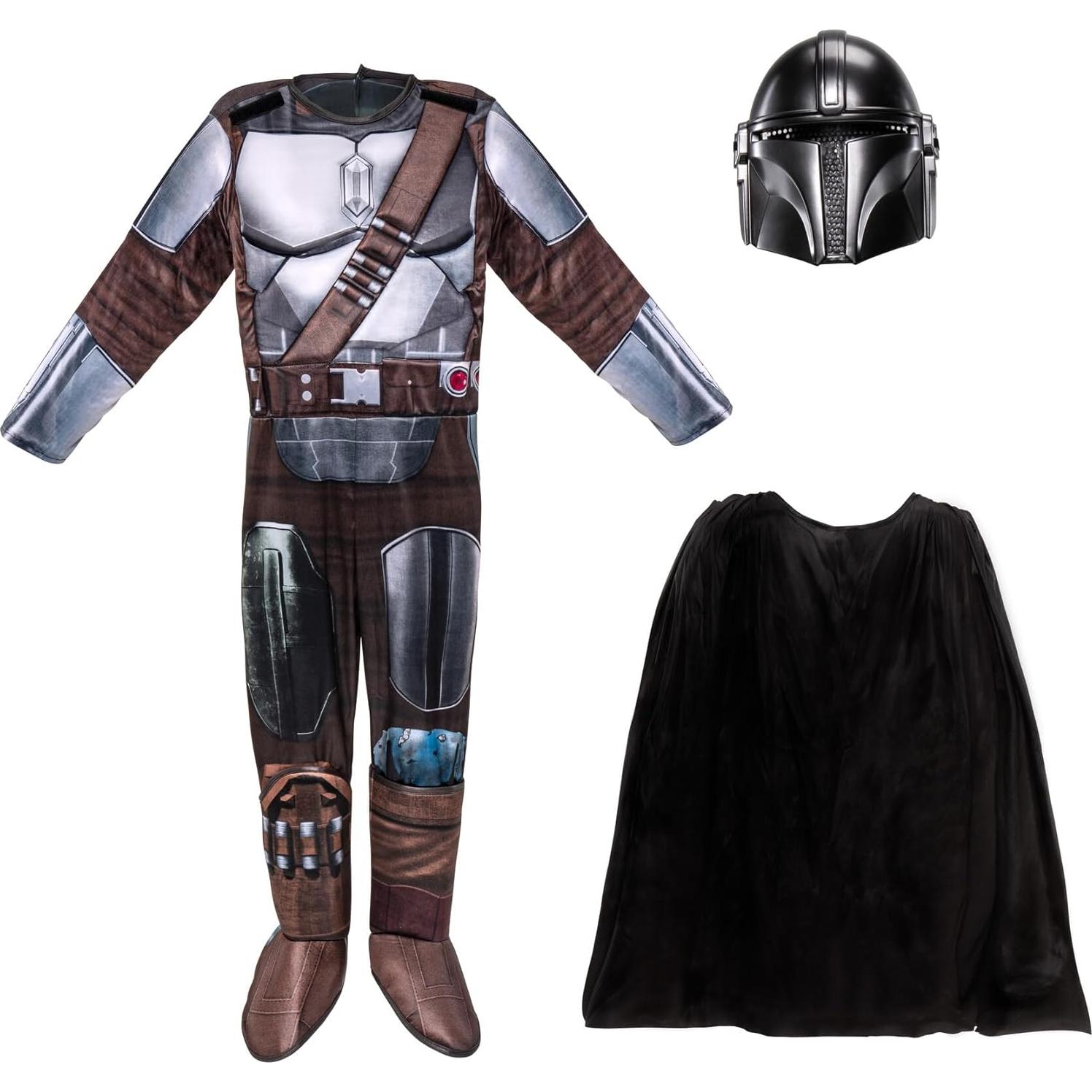 Disfraz juvenil Star Wars The Mandalorian con capa y máscara