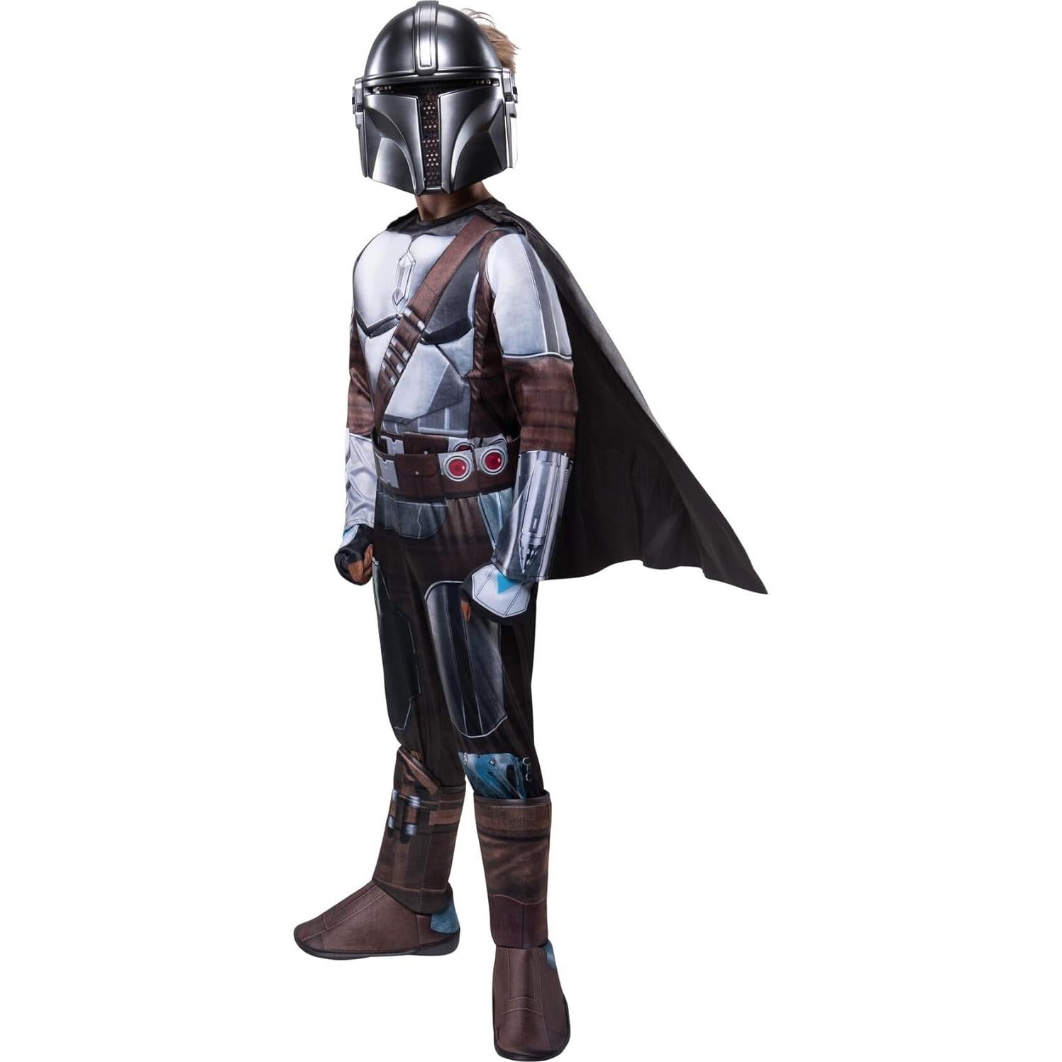 Disfraz juvenil Star Wars The Mandalorian con capa y máscara