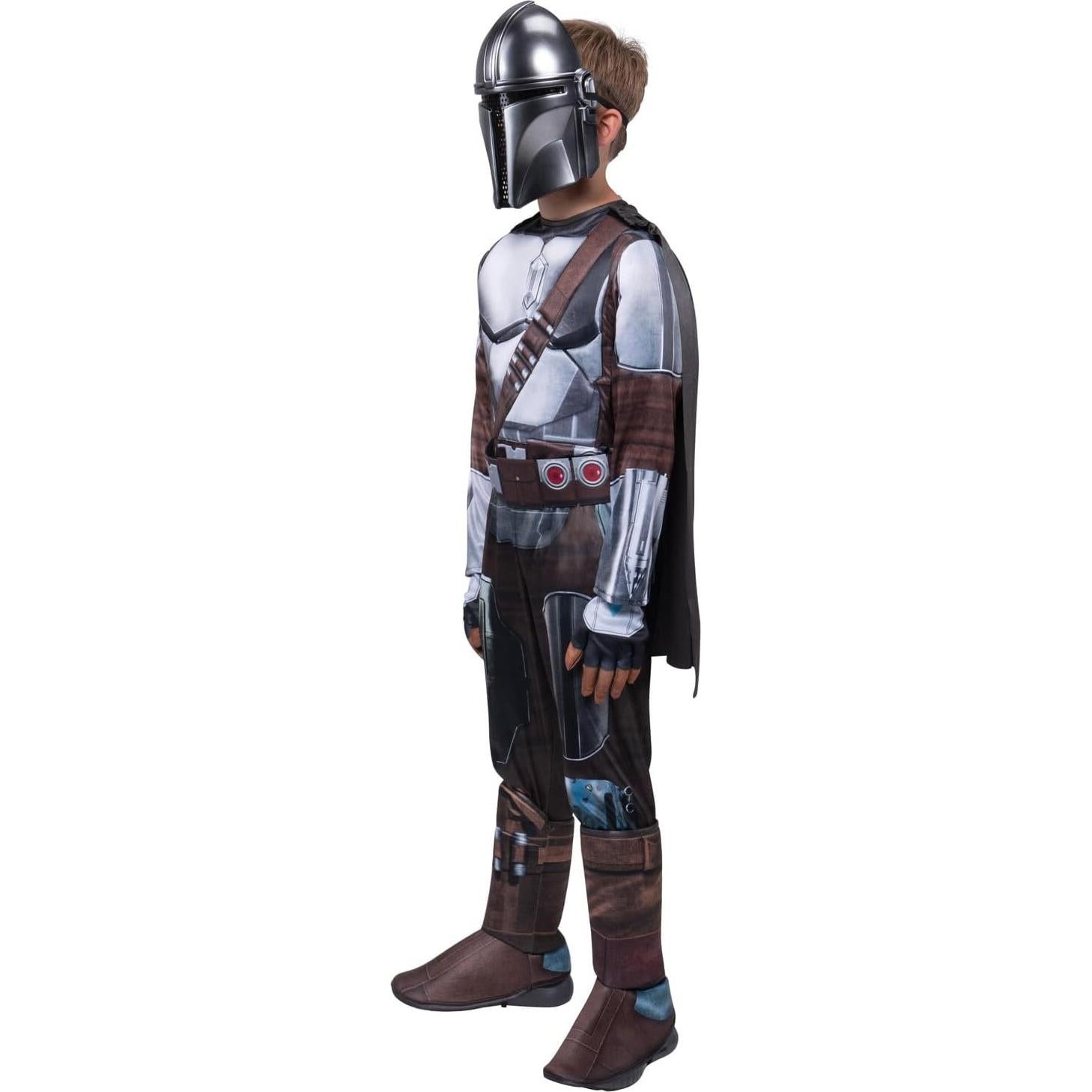 Disfraz juvenil Star Wars The Mandalorian con capa y máscara