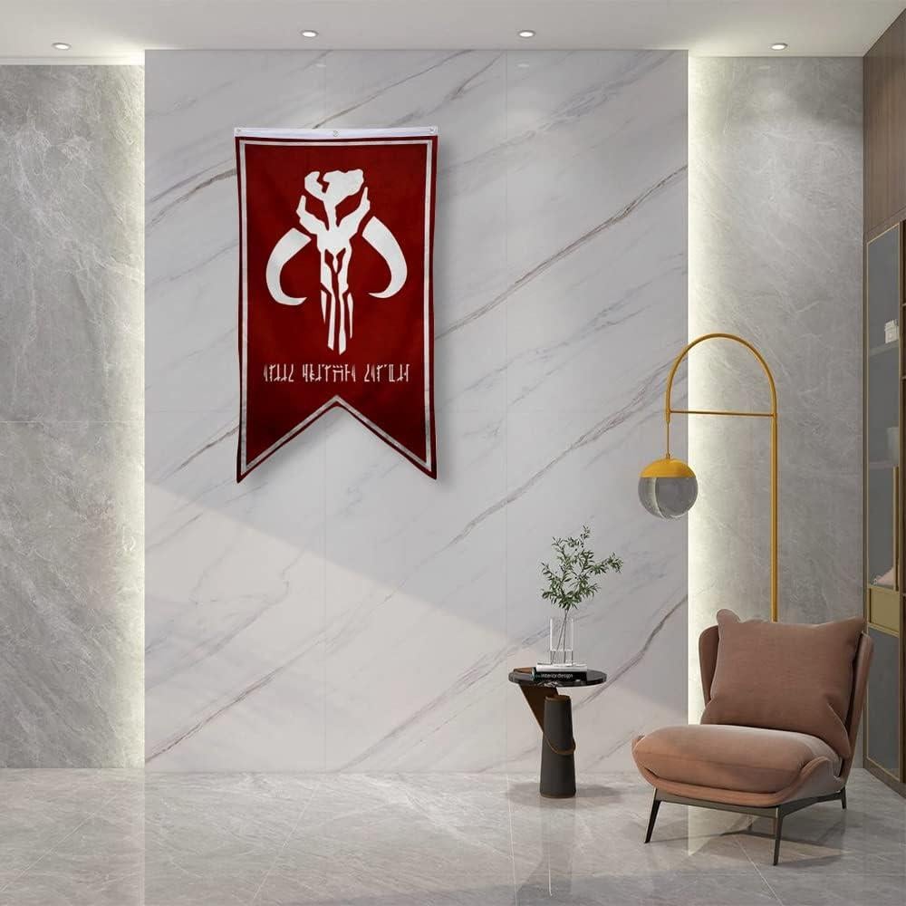 Bandera Mandaloriana Roja y Blanca 127x76cm Aihccy