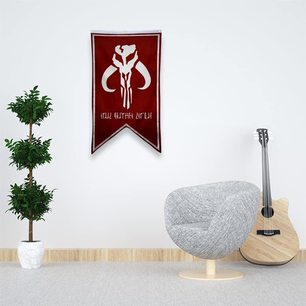 Bandera Mandaloriana Roja y Blanca 127x76cm Aihccy