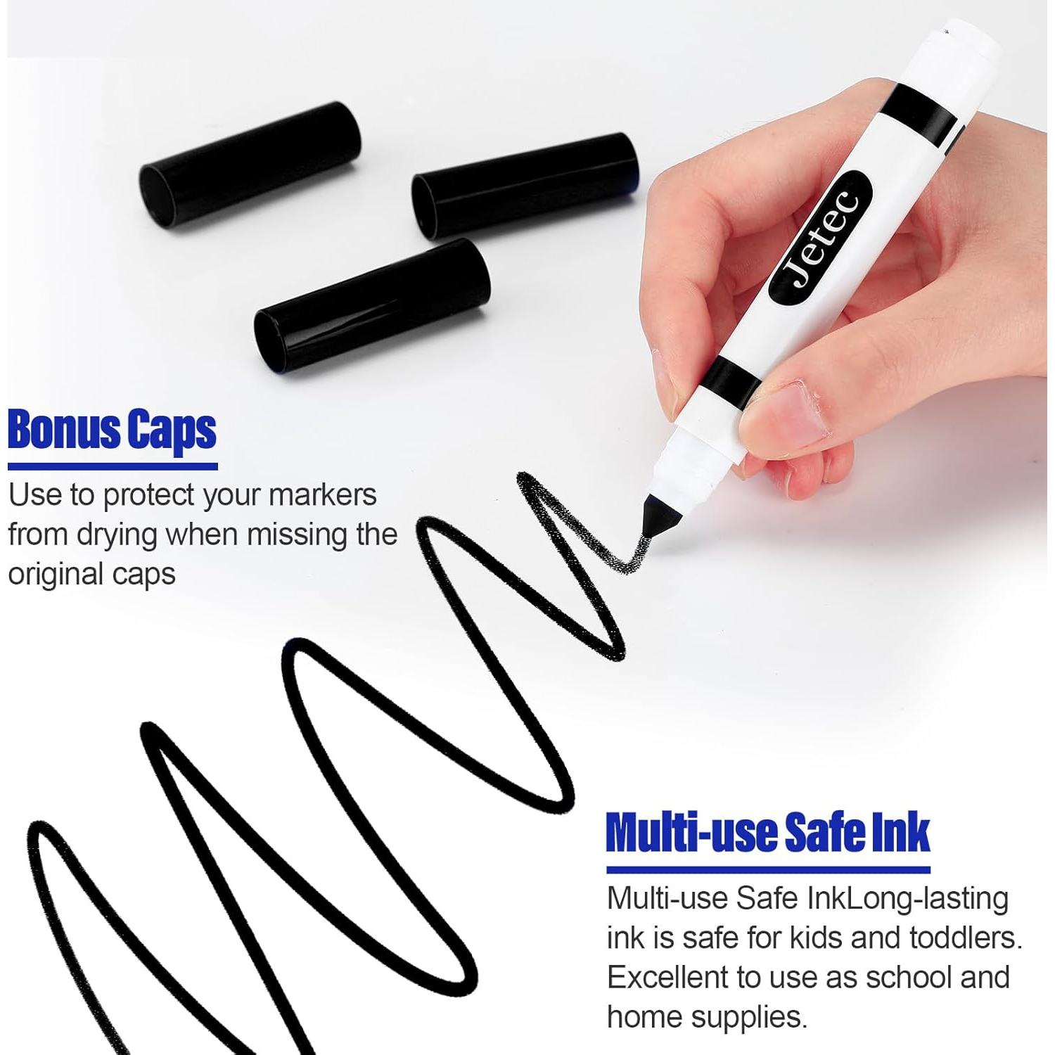 Marcadores Lavables Janlaugh 36 Pcs Punta Cónica Negra