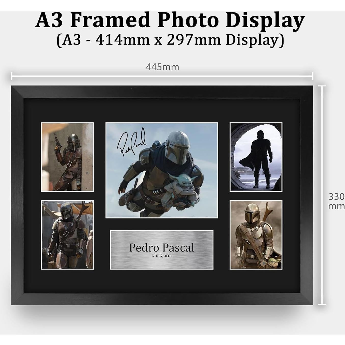 Fotografía Enmarcada Pedro Pascal The Mandalorian 43x33 cm