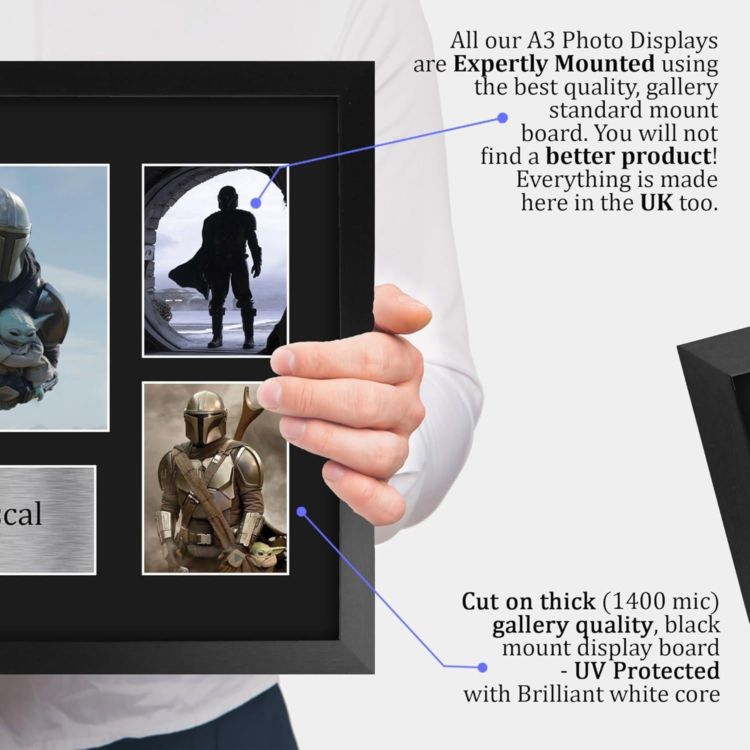 Fotografía Enmarcada Pedro Pascal The Mandalorian 43x33 cm