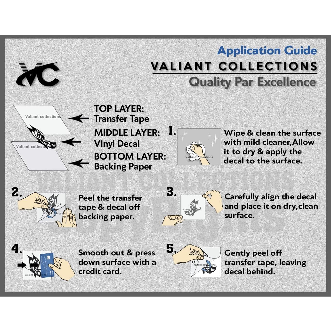 Sticker de Vinilo Mandaloriano Valiant VC-351 Impermeable