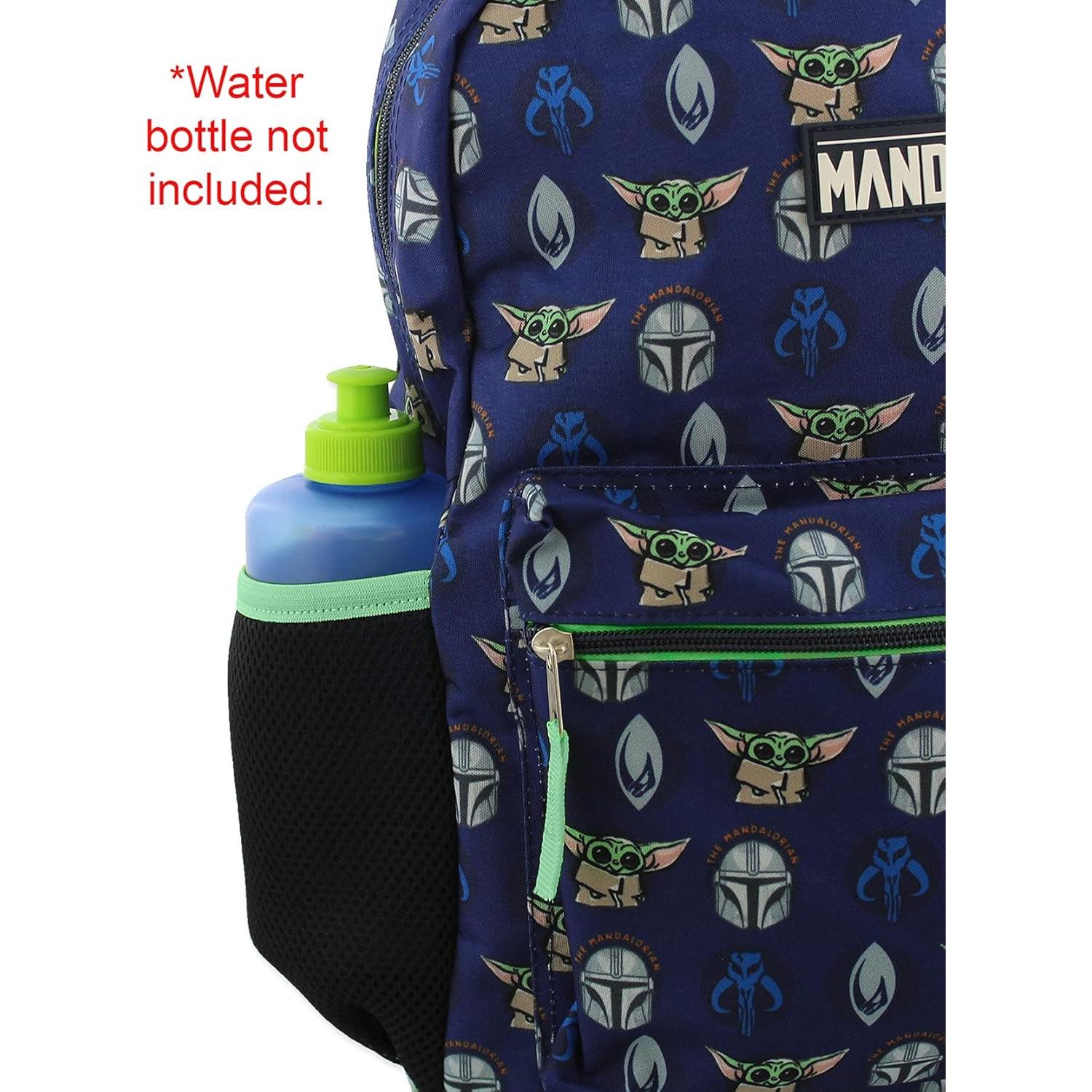 Mochila Escolar Star Wars Mandalorian 16" Azul Verde