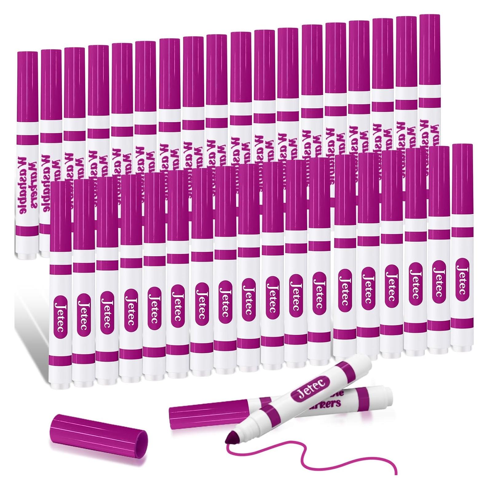 Marcadores Lavables Janlaugh 36 Pcs Rosa Pálido para Niños