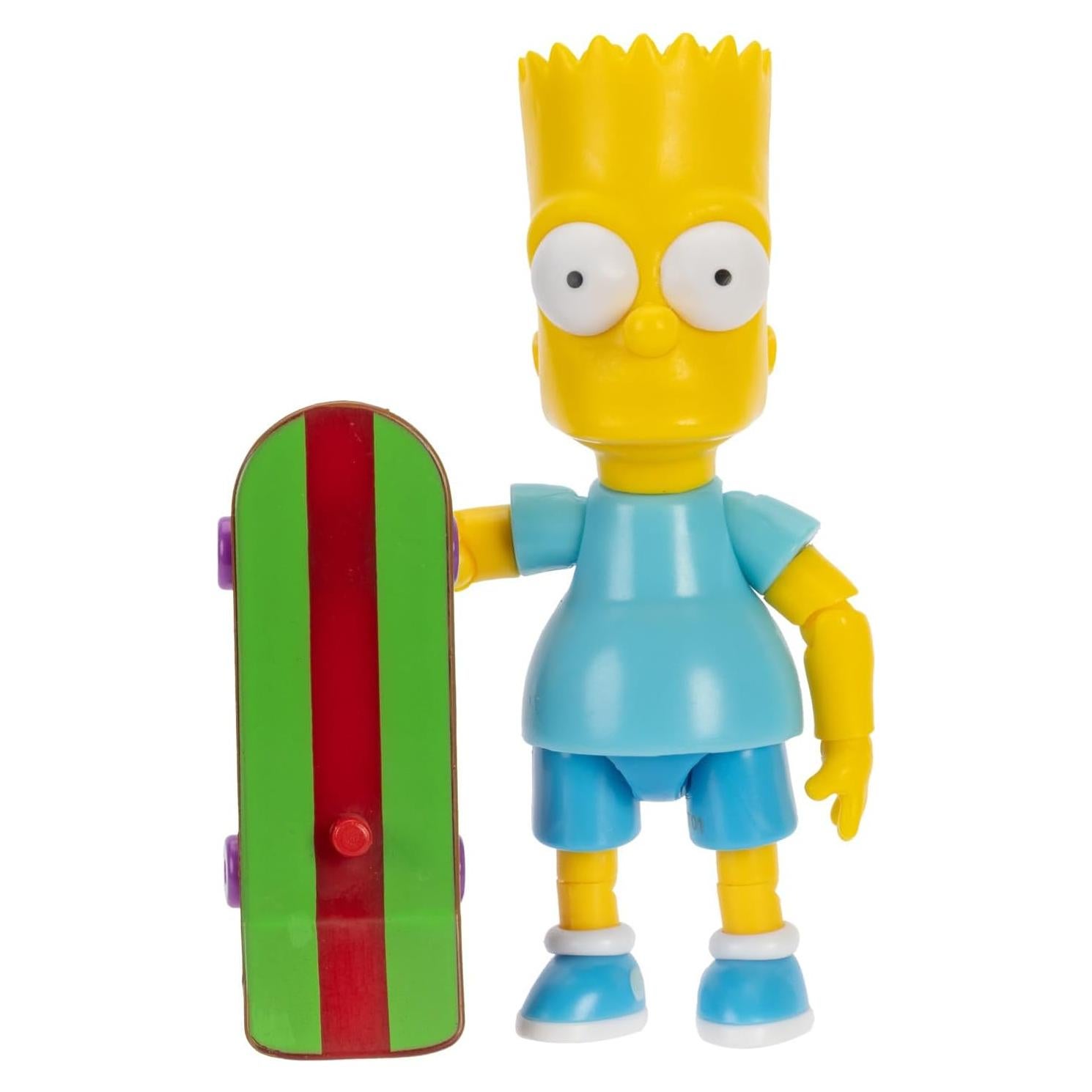 Figura de Acción Bart Simpson 9.5 cm JAKKS Pacific con Patineta
