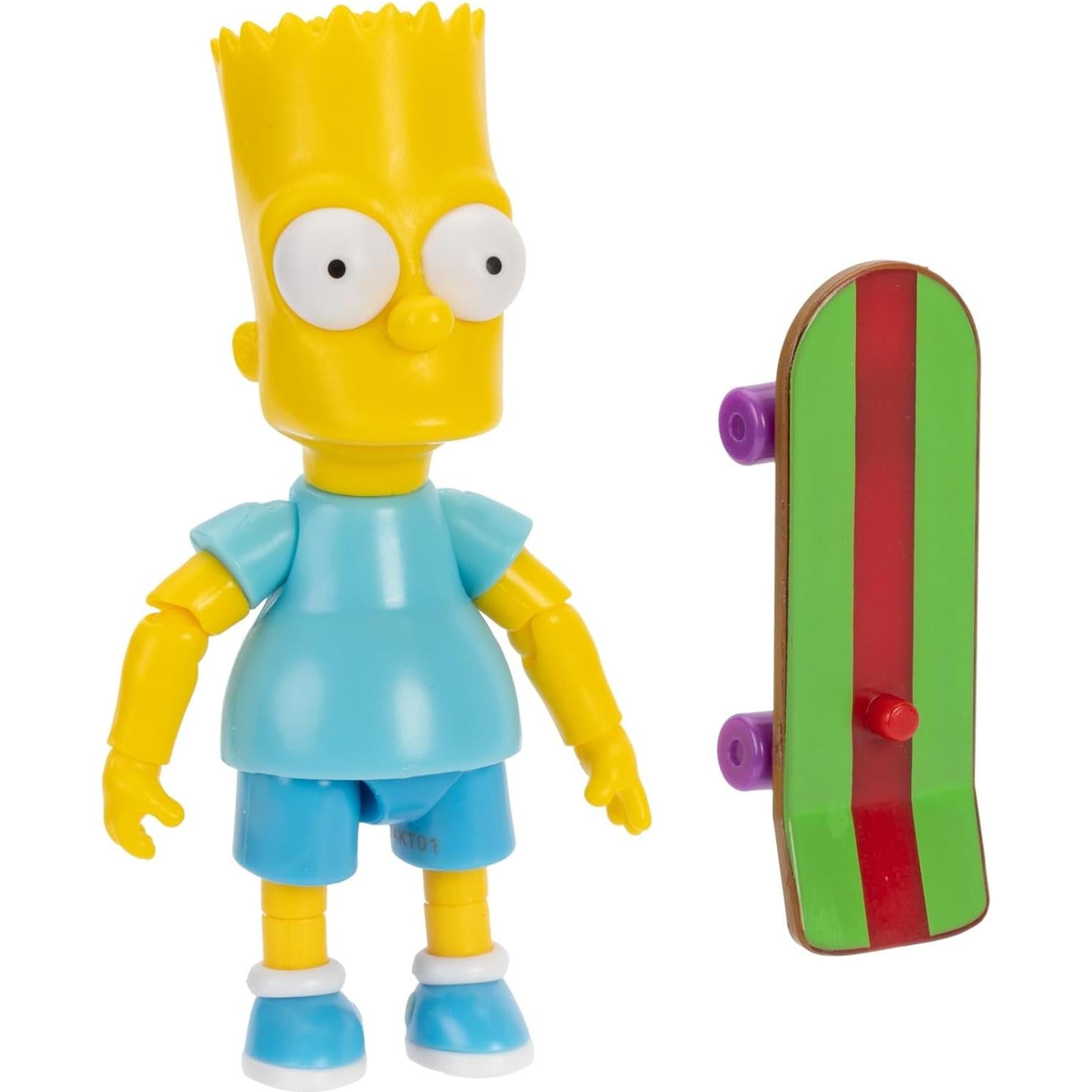 Figura de Acción Bart Simpson 9.5 cm JAKKS Pacific con Patineta