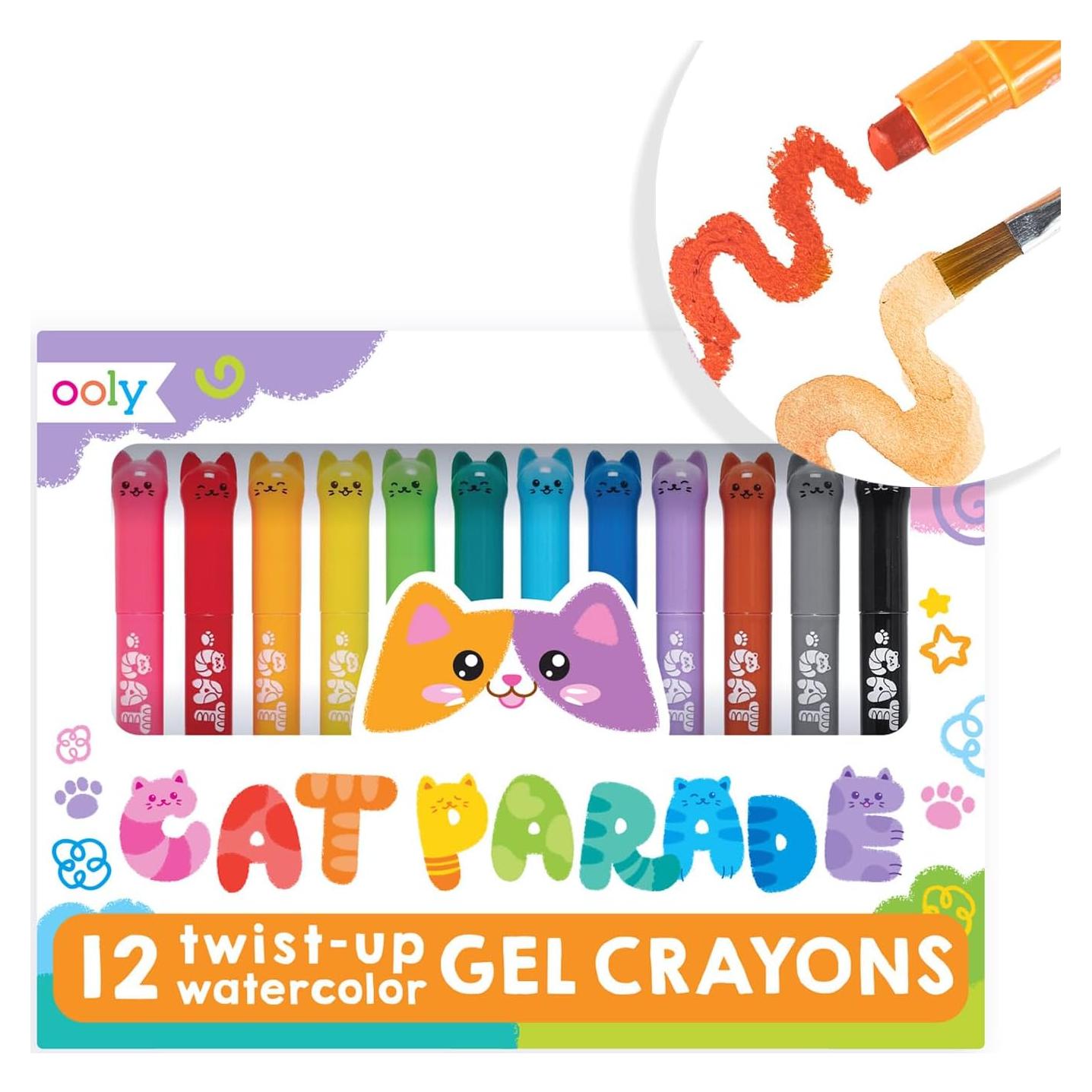 Crayones de Gel Ooly Desfile de Gatos - Set de 12 Colores