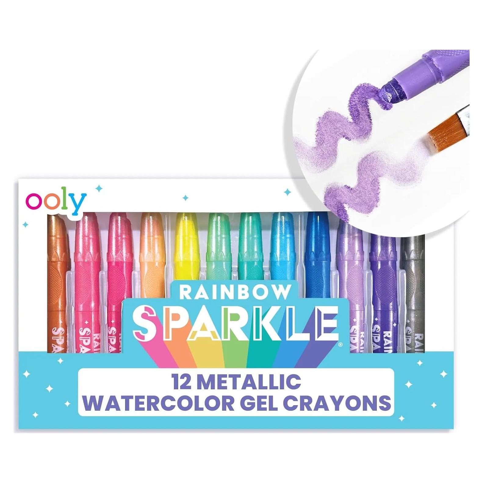 Lápices de Gel Acuarelables OOLY 12 Brillantes Metálicos