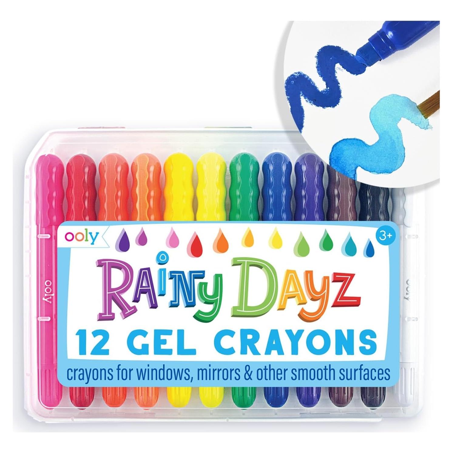 Crayones de Gel Ooly Rainy Dayz - Set 12 Colores para Vidrio