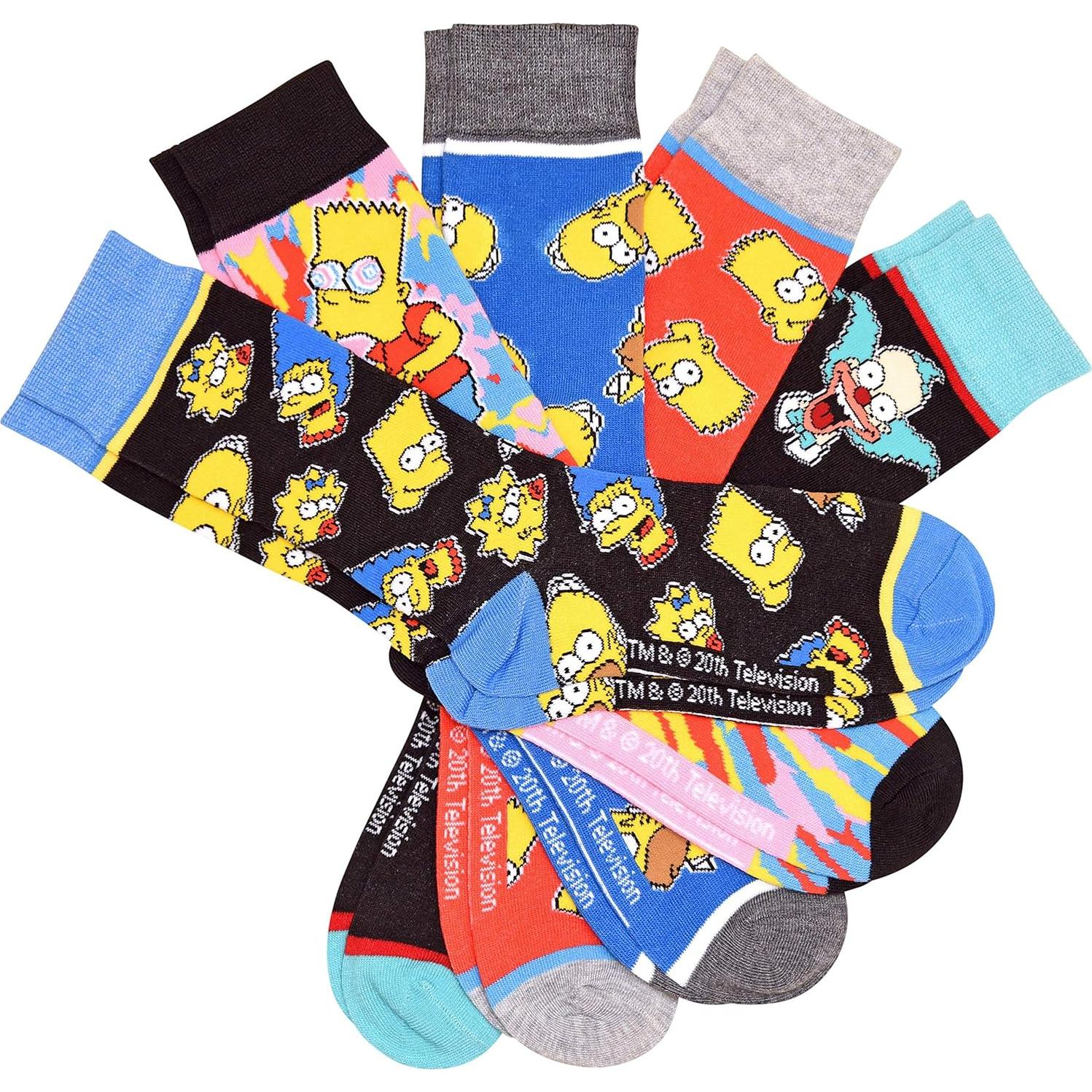 Calcetines de Hombre Los Simpsons - Paquete de 5 Pares