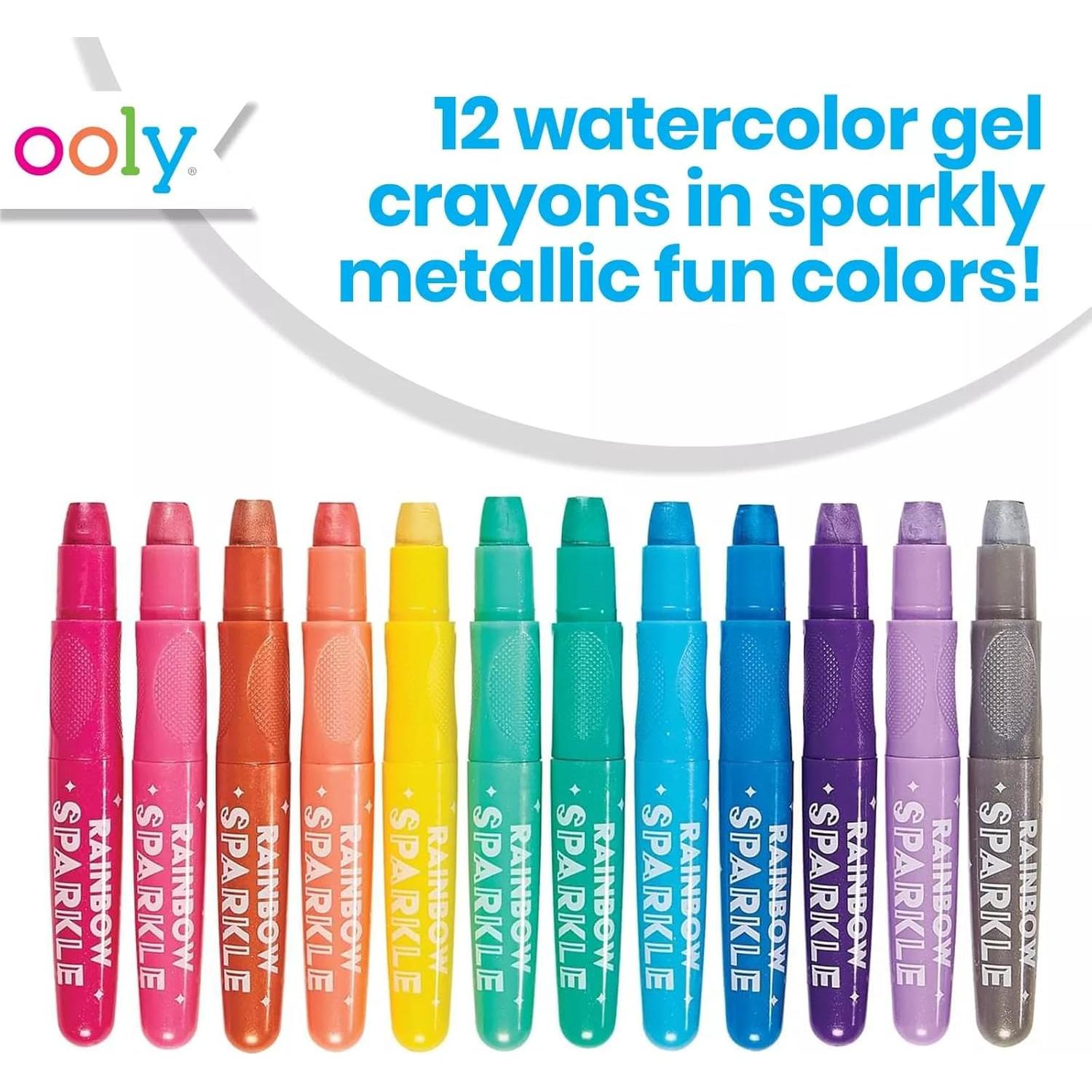 Lápices de Gel Brillantes OOLY - Set de 12 Acuarela