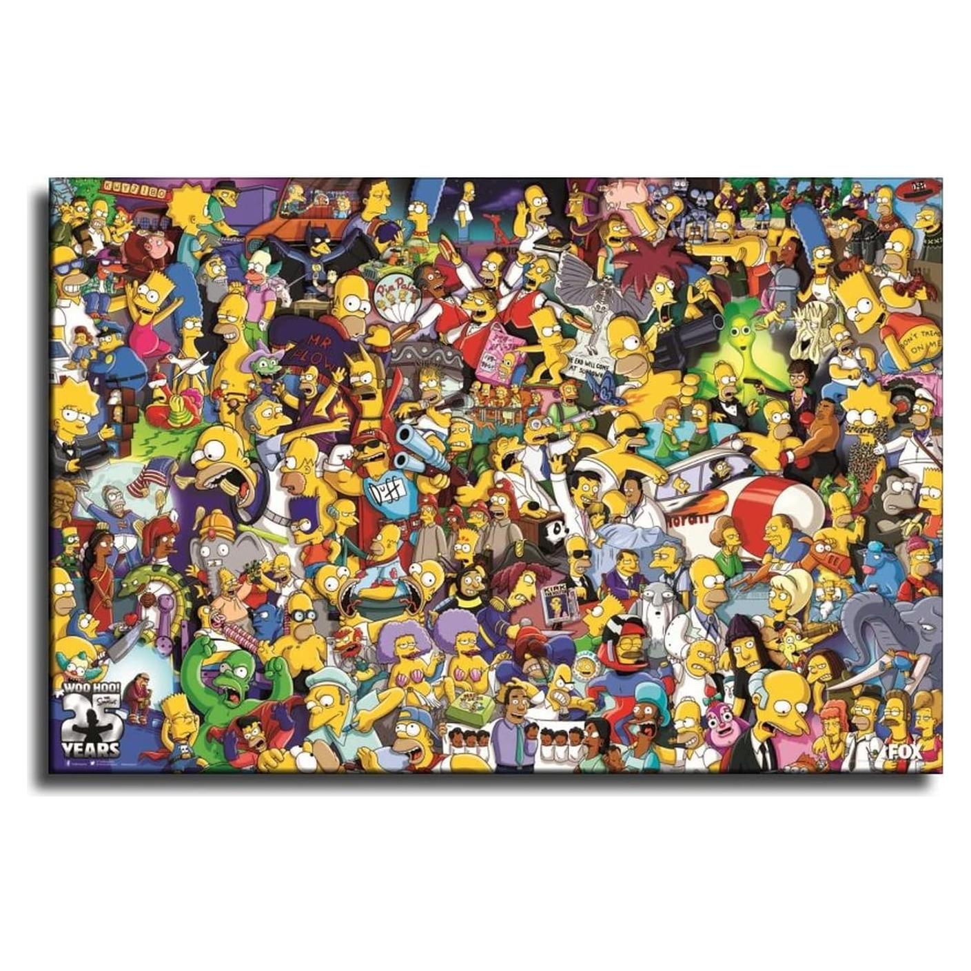 Rompecabezas de 1000 Piezas de Madera Los Simpsons 70x50 cm