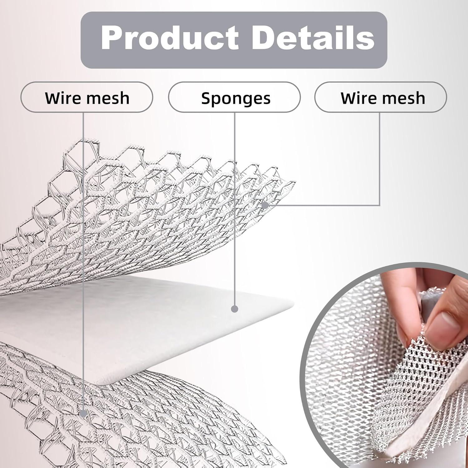Trapos de Lavado de Platos de Alambre Genérico 20x20 cm - 5 Piezas
