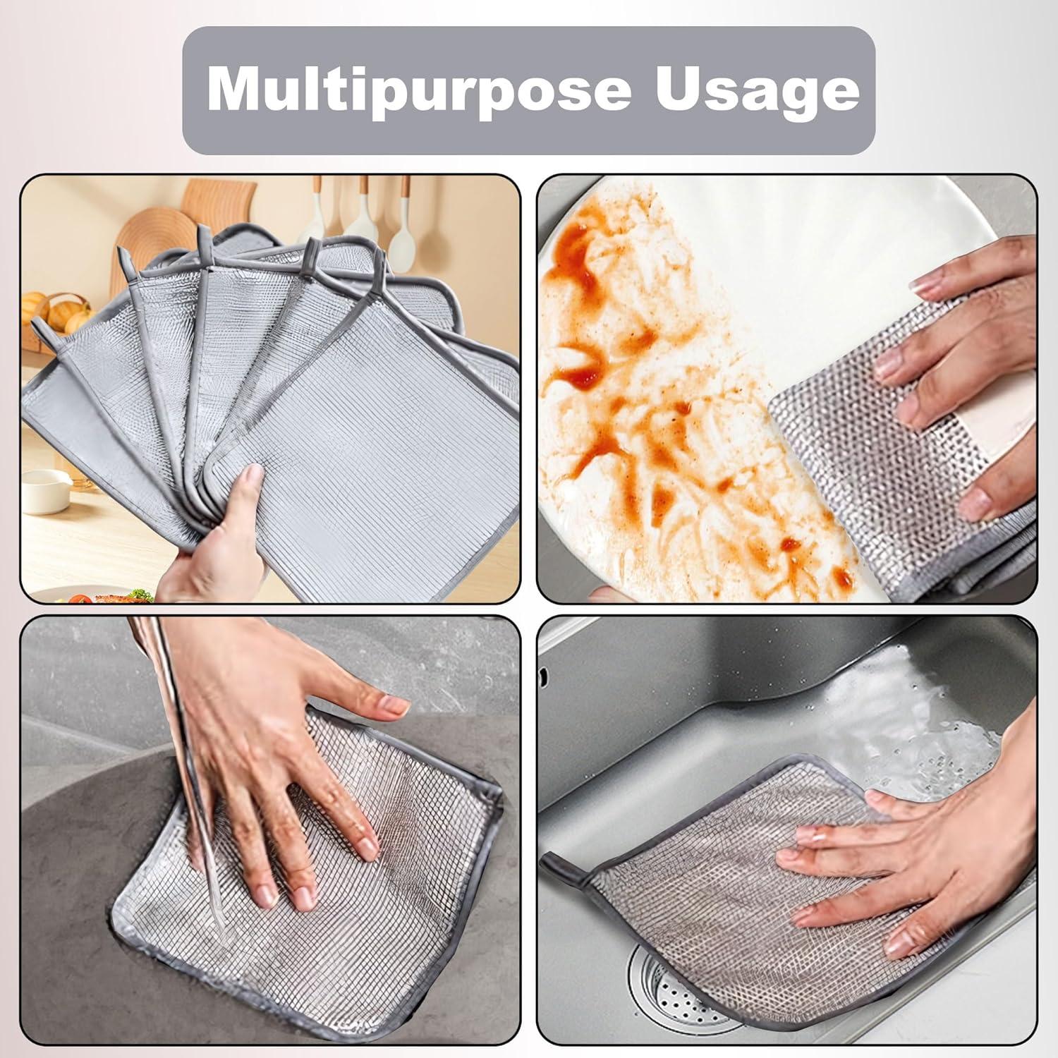 Trapos de Lavado de Platos de Alambre Genérico 20x20 cm - 5 Piezas