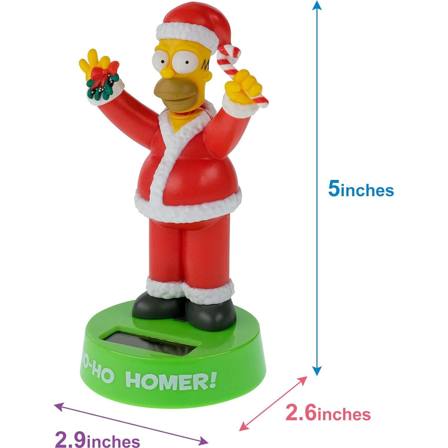 Cabeza Móvil Solar Homer Simpson Santa Ruz 12.95 cm