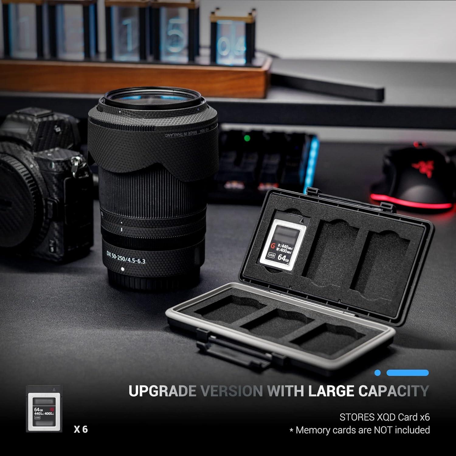 Soporte para 6 tarjetas XQD/CFexpress Tipo B JJC resistente al agua