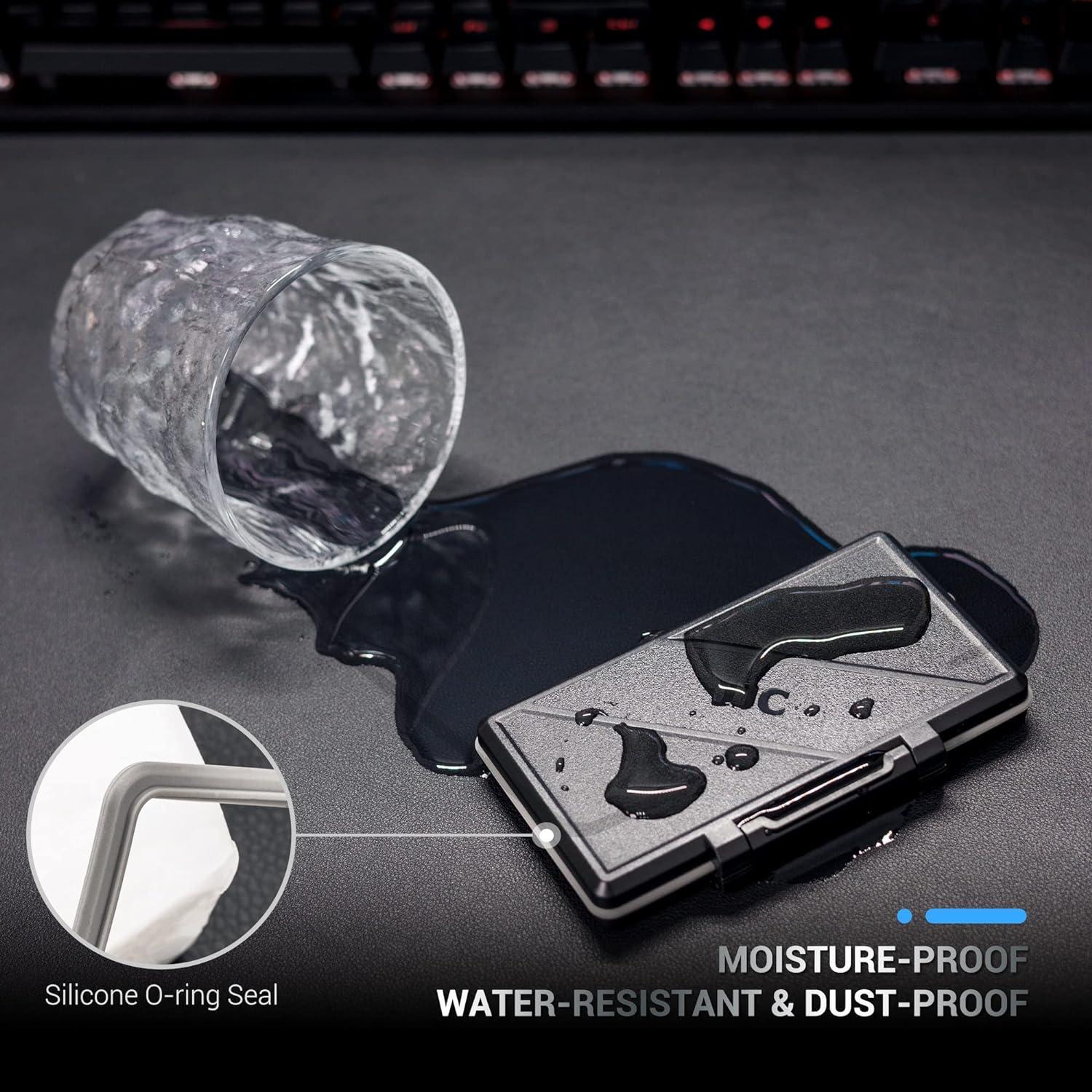 Soporte para 6 tarjetas XQD/CFexpress Tipo B JJC resistente al agua