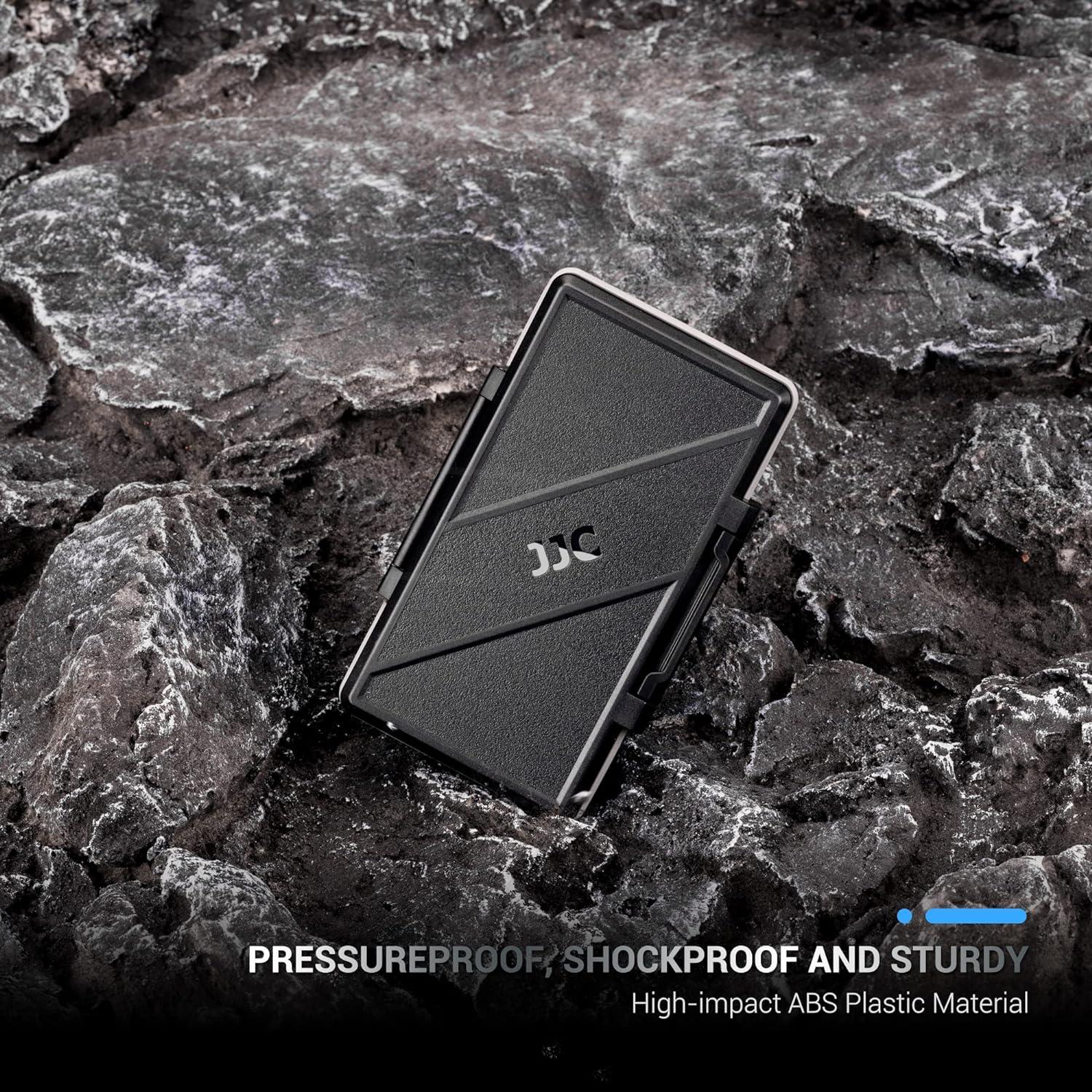 Soporte para 6 tarjetas XQD/CFexpress Tipo B JJC resistente al agua