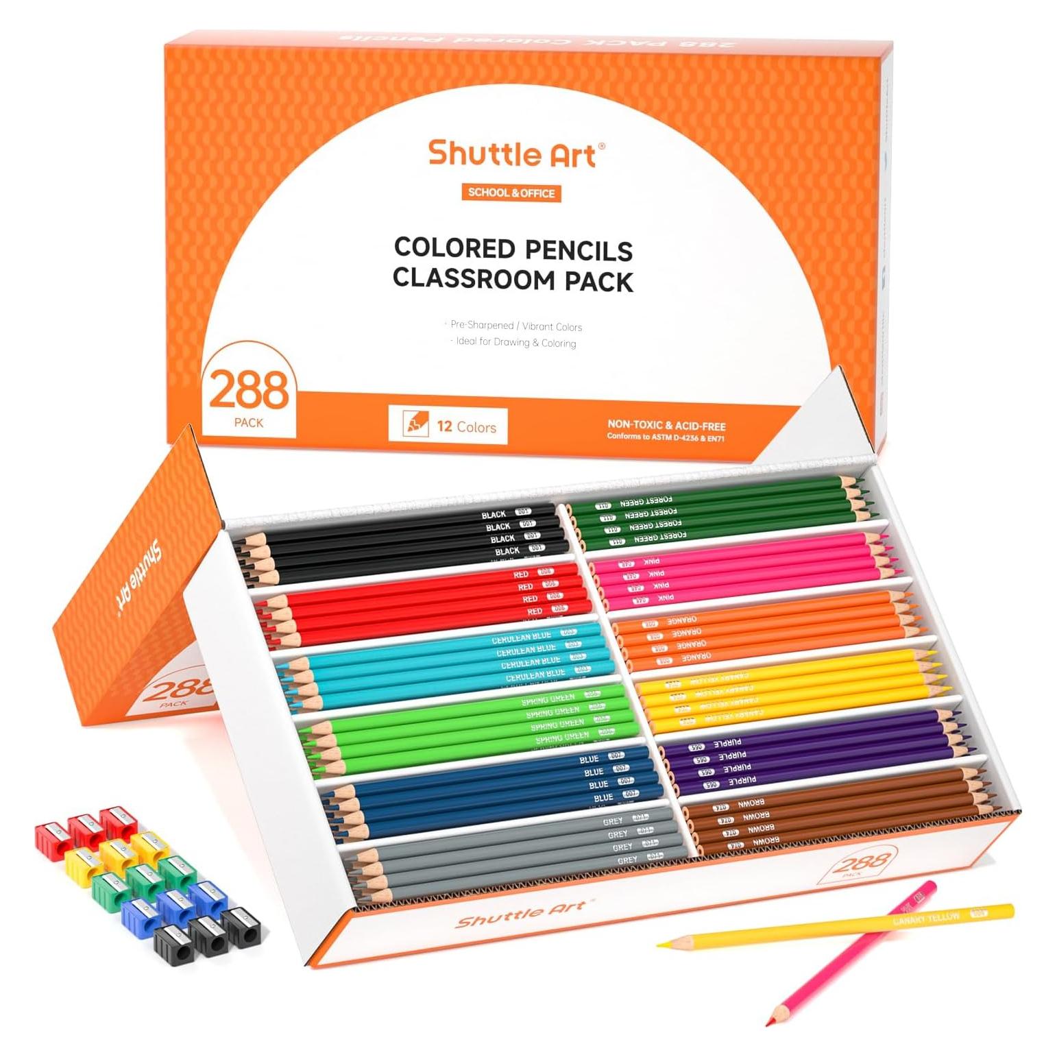 Lápices de Colores Shuttle Art 288 Piezas Multicolor