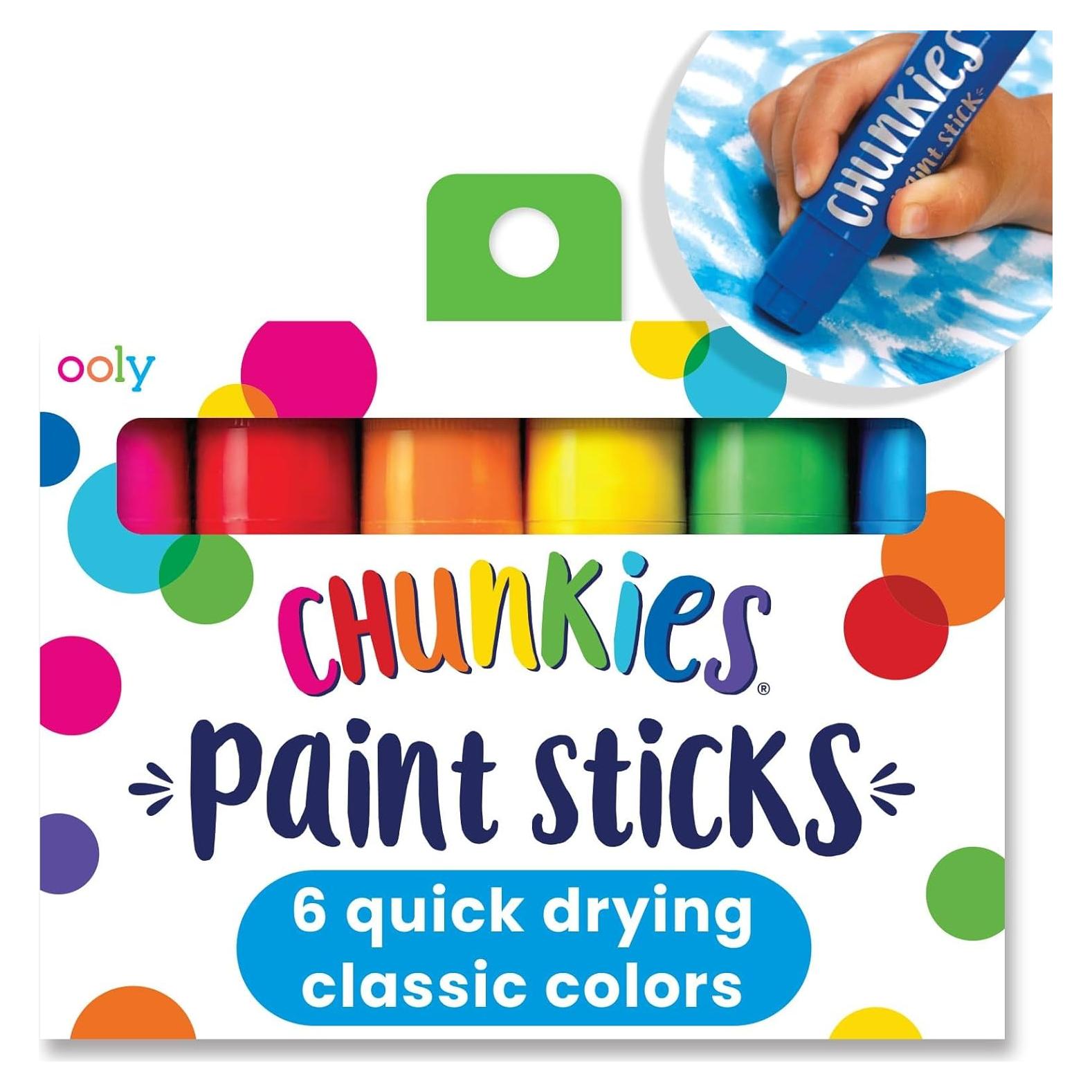 Palos de Pintura Ooly Chunkies 6 Colores Sin Desorden