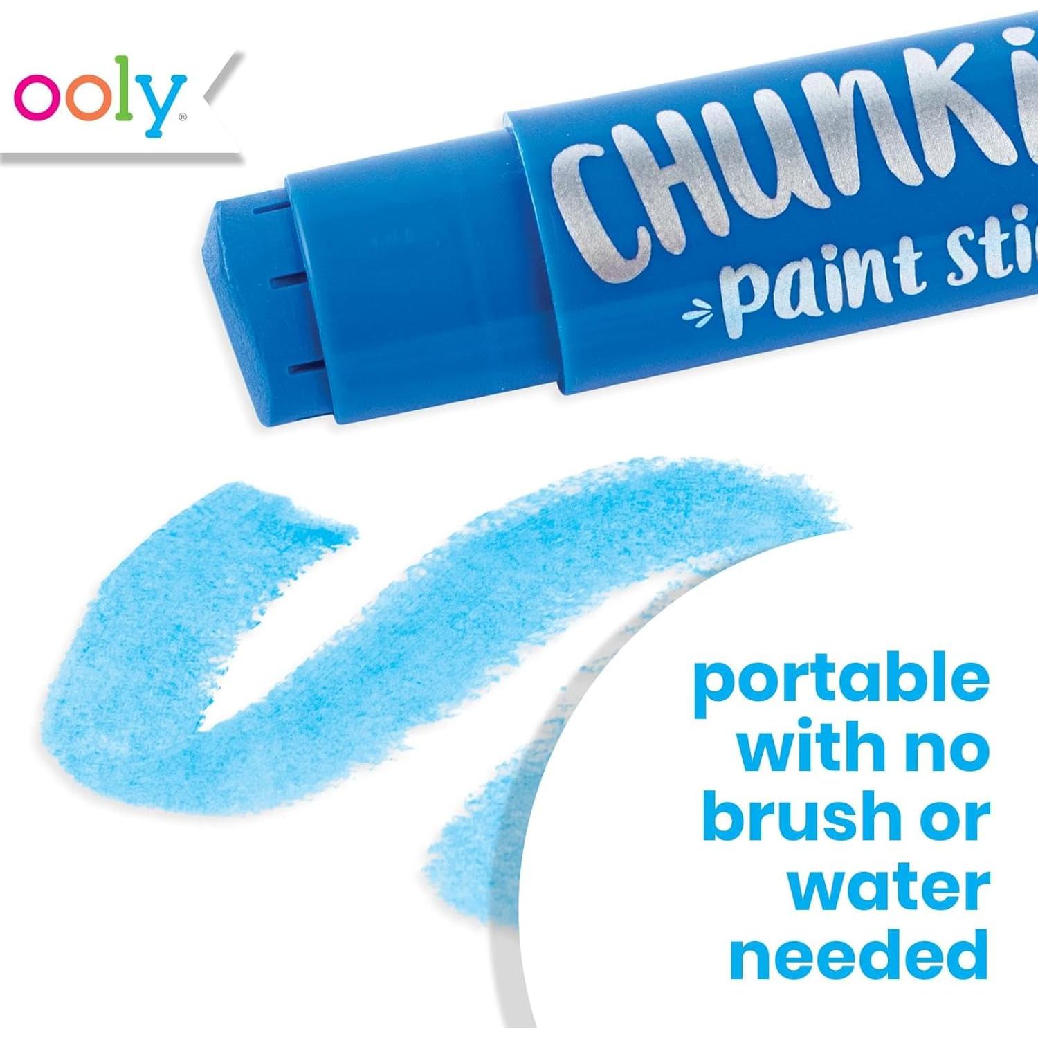 Palos de Pintura Ooly Chunkies 6 Colores Sin Desorden