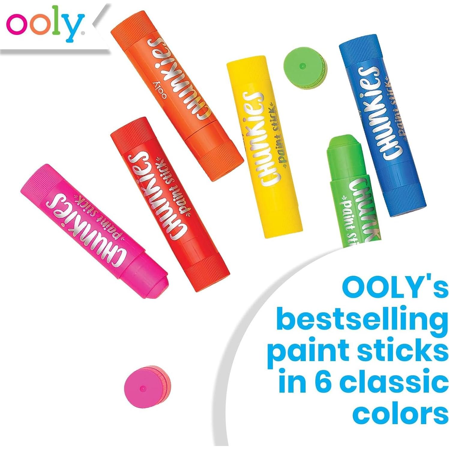 Palos de Pintura Ooly Chunkies 6 Colores Sin Desorden
