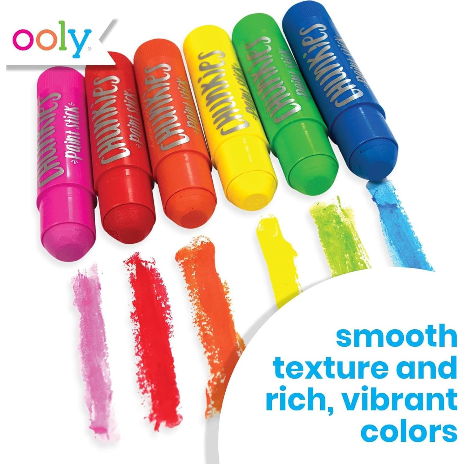 Palos de Pintura Ooly Chunkies 6 Colores Sin Desorden