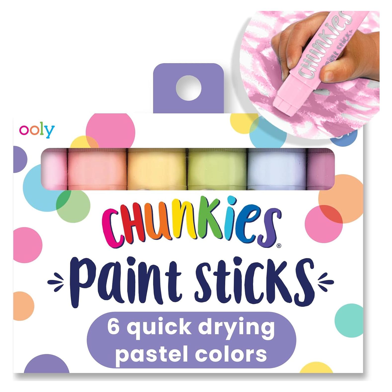 Paletas de Pintura OOLY Chunkies 6 Colores Pastel para Niños
