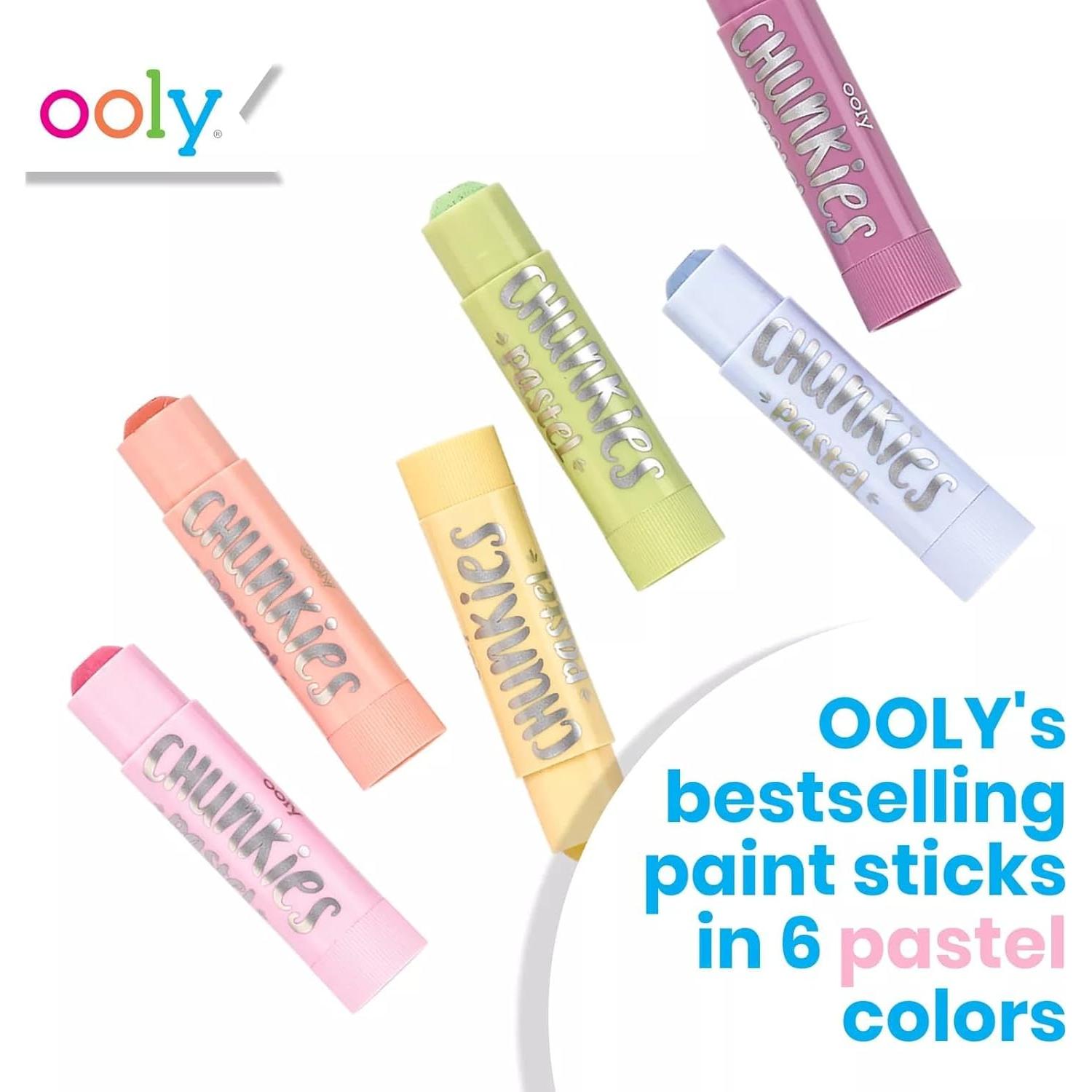 Paletas de Pintura OOLY Chunkies 6 Colores Pastel para Niños