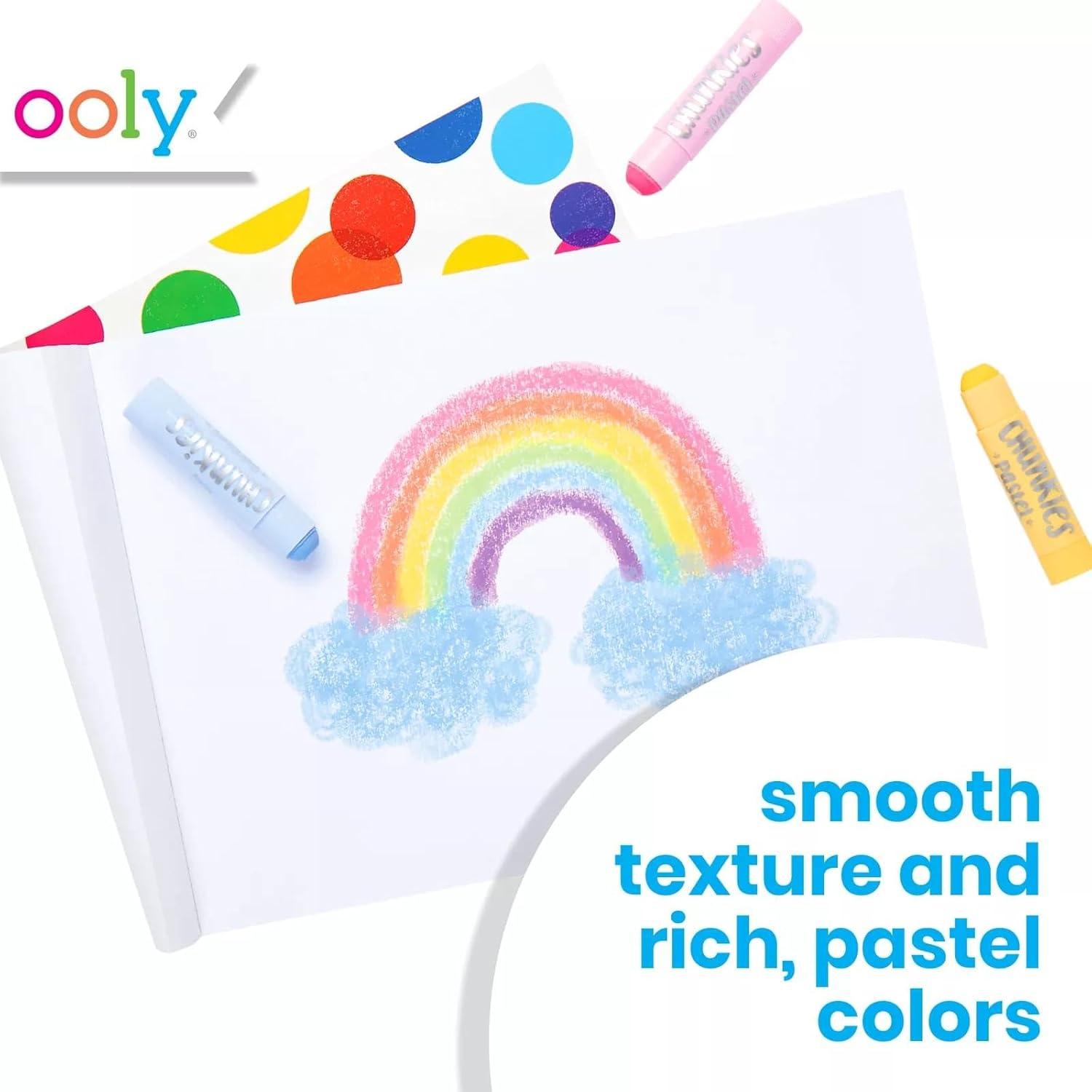 Paletas de Pintura OOLY Chunkies 6 Colores Pastel para Niños