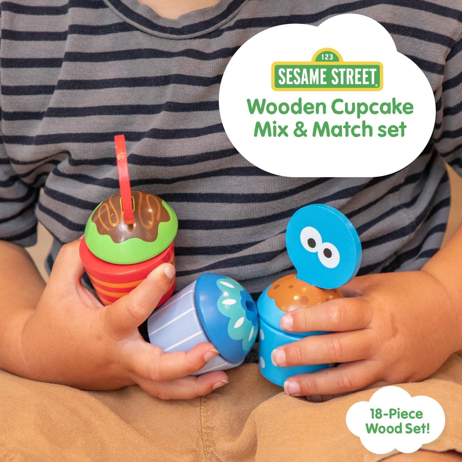 Conjunto de Cupcakes de Madera Kids Preferred Sesame Street
