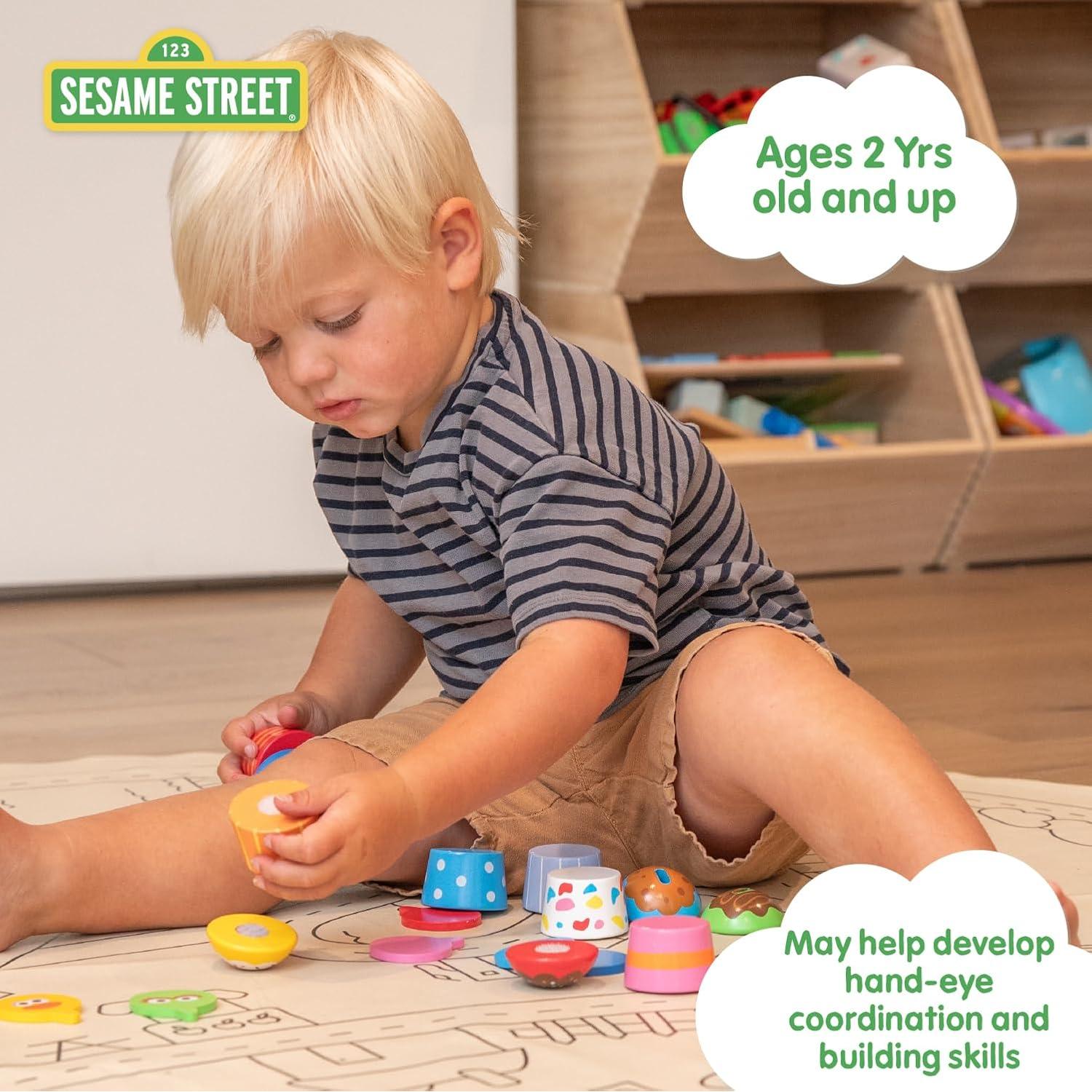 Conjunto de Cupcakes de Madera Kids Preferred Sesame Street