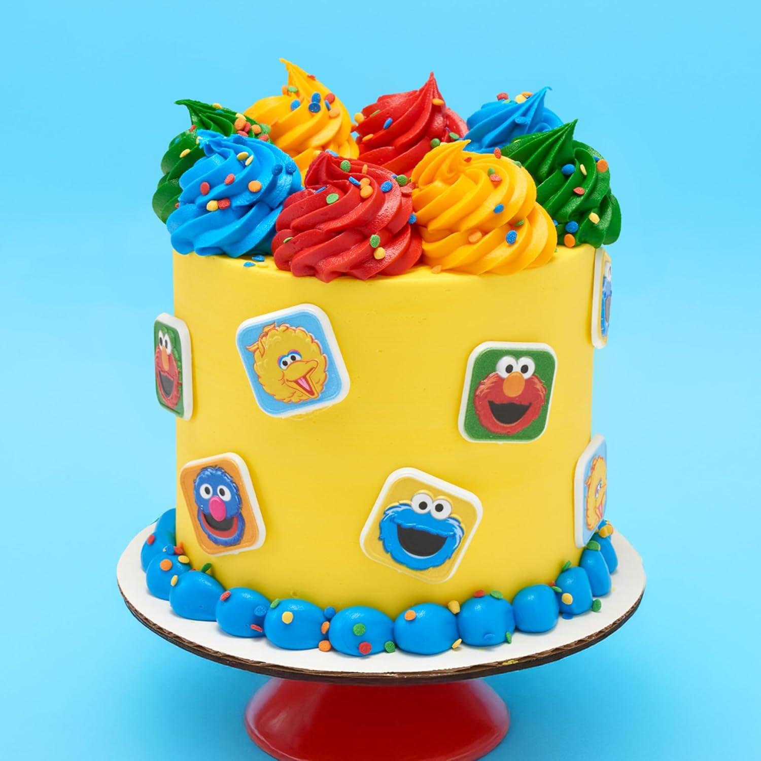 Anillos para Cupcakes Plaza Sésamo DecoPac - 24 Adornos Coloridos