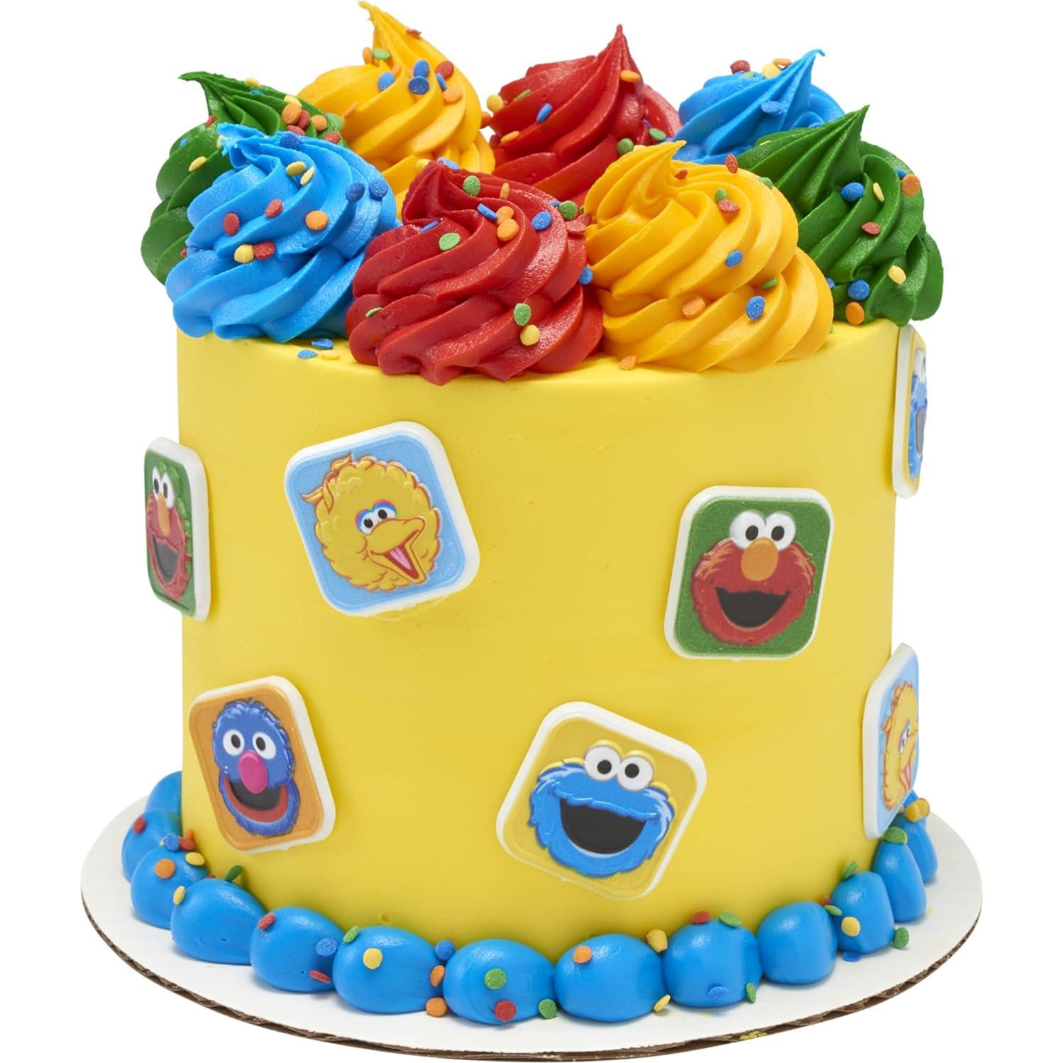 Anillos para Cupcakes Plaza Sésamo DecoPac - 24 Adornos Coloridos