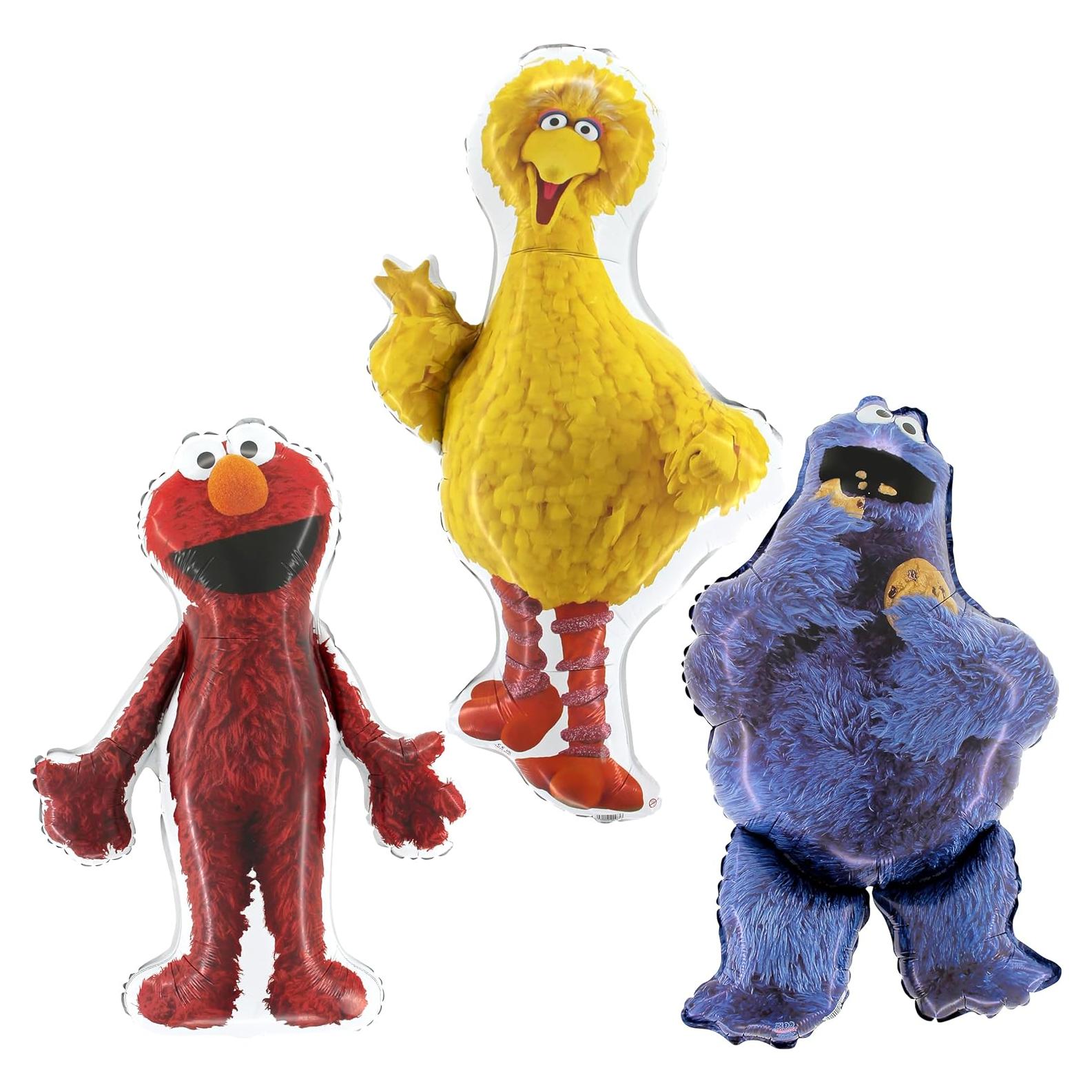 Paquete de globos de papel de aluminio Toyland Sesame Street - 3 piezas