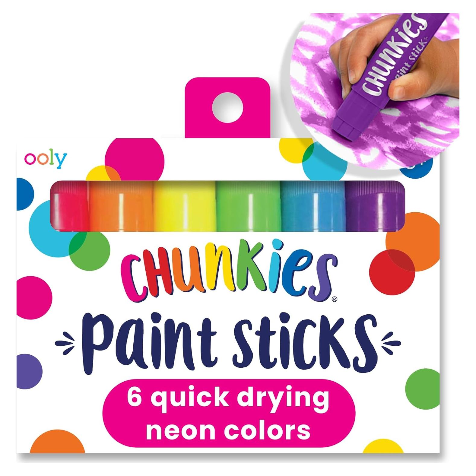Pinturas Neón Ooly Chunkies 6 Sticks para Niños