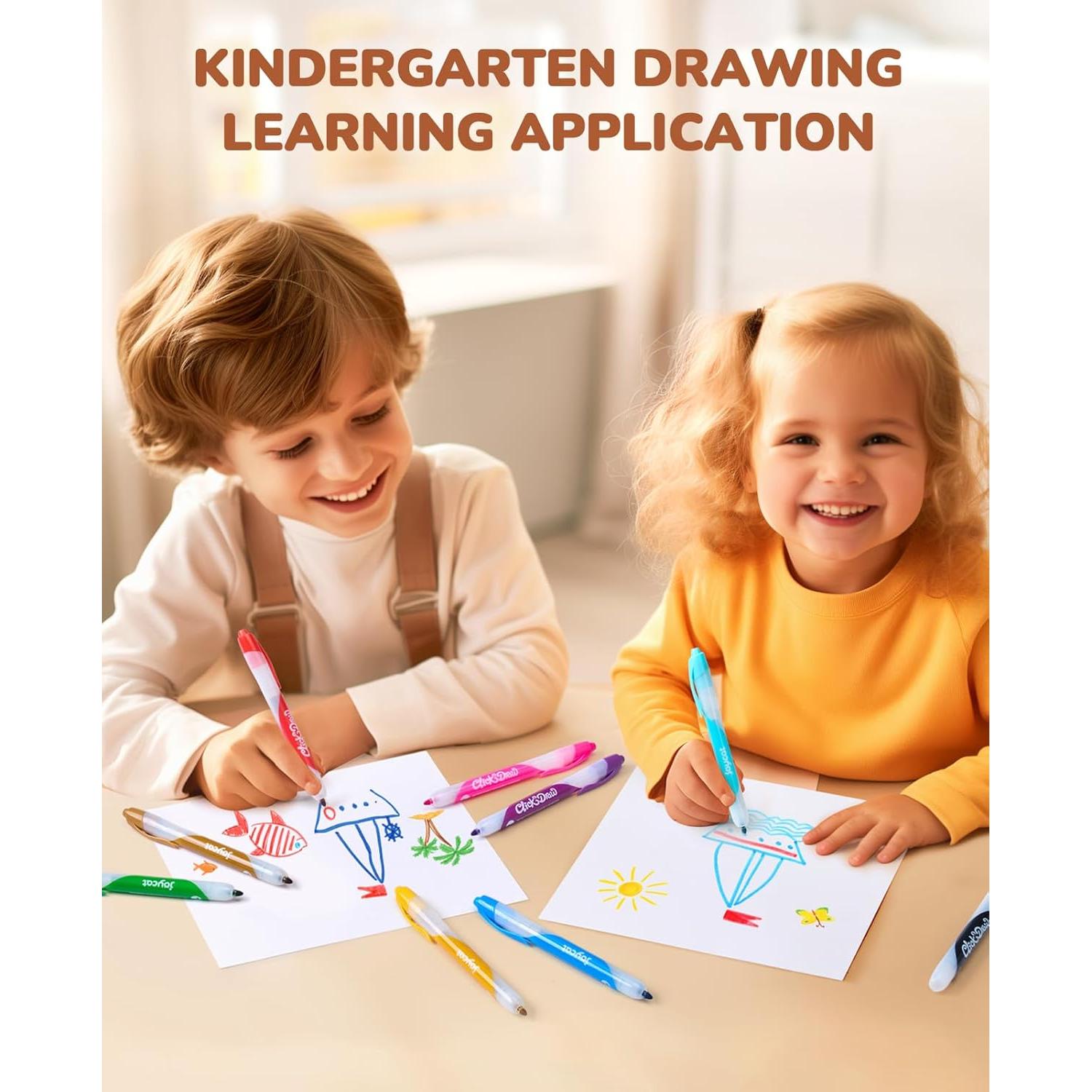 Marcadores Lavables JoyCat Set de 10 Colores para Niños