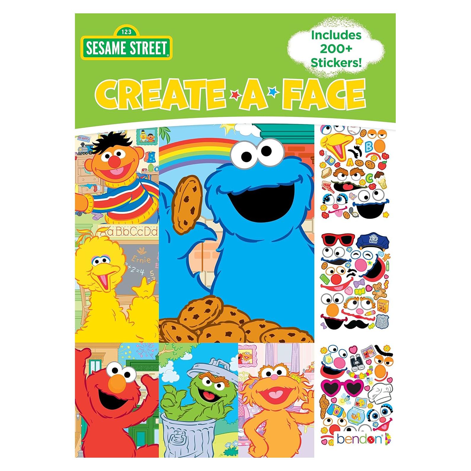 Papel de Pegatinas Crea-tu-cara Bendon Plaza Sésamo 200+ piezas