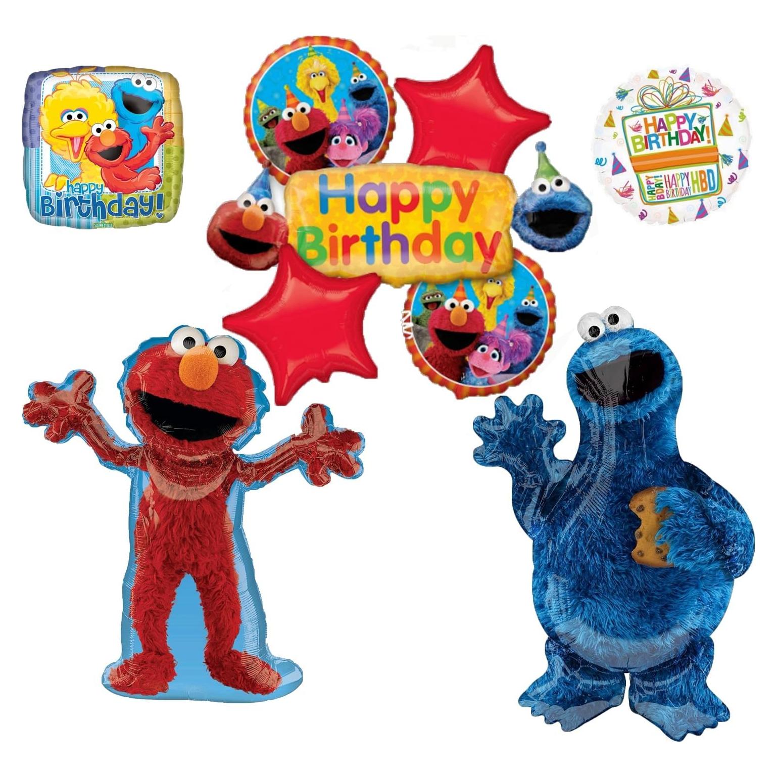 Ramo de Globos de Cumpleaños Elmo y Cookie Monster Anagram